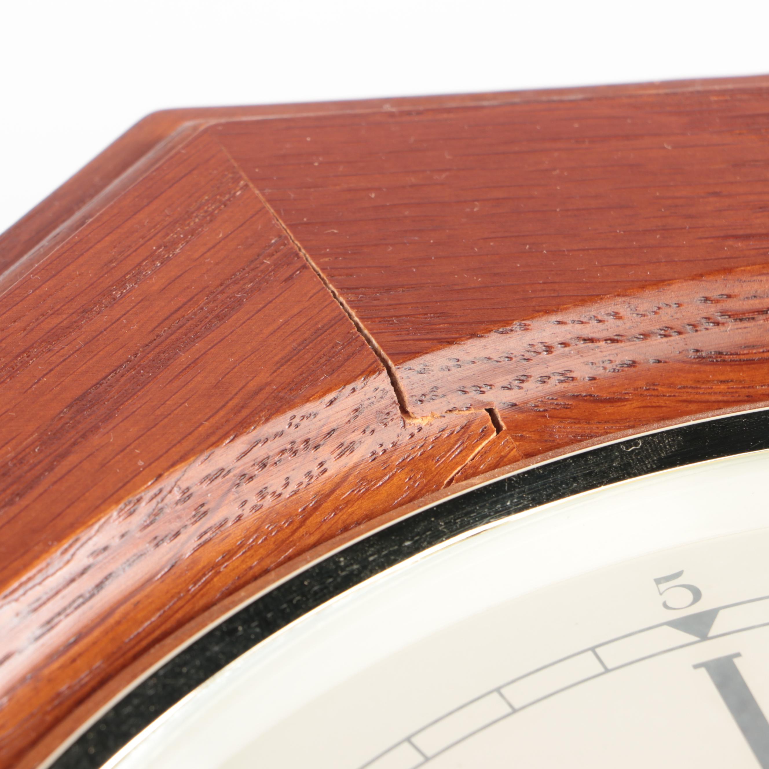 Seiko Wooden Octagon Wall Clock