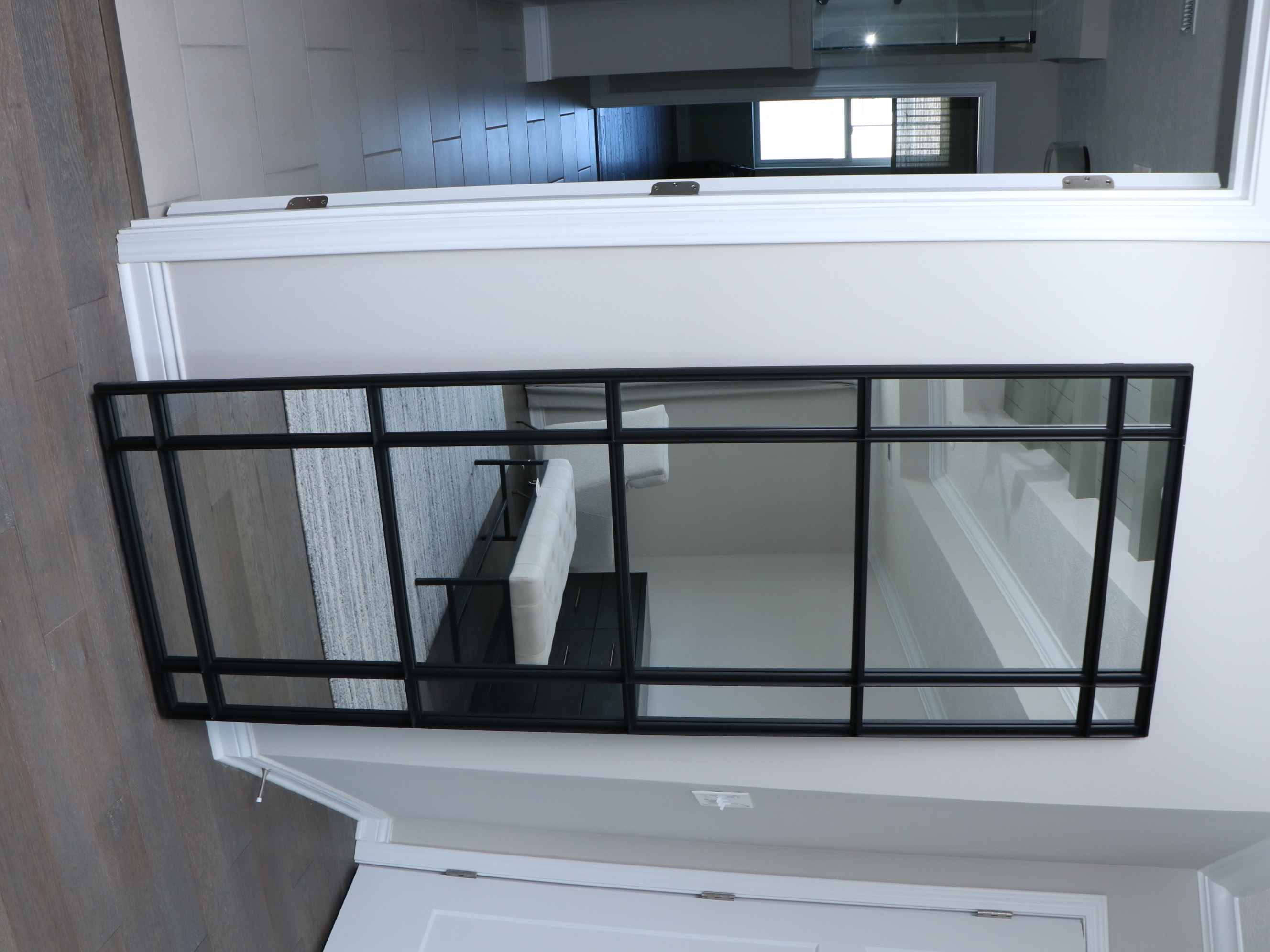 Uttermost "Atticus" Black Metal Leaning Wall Mirror