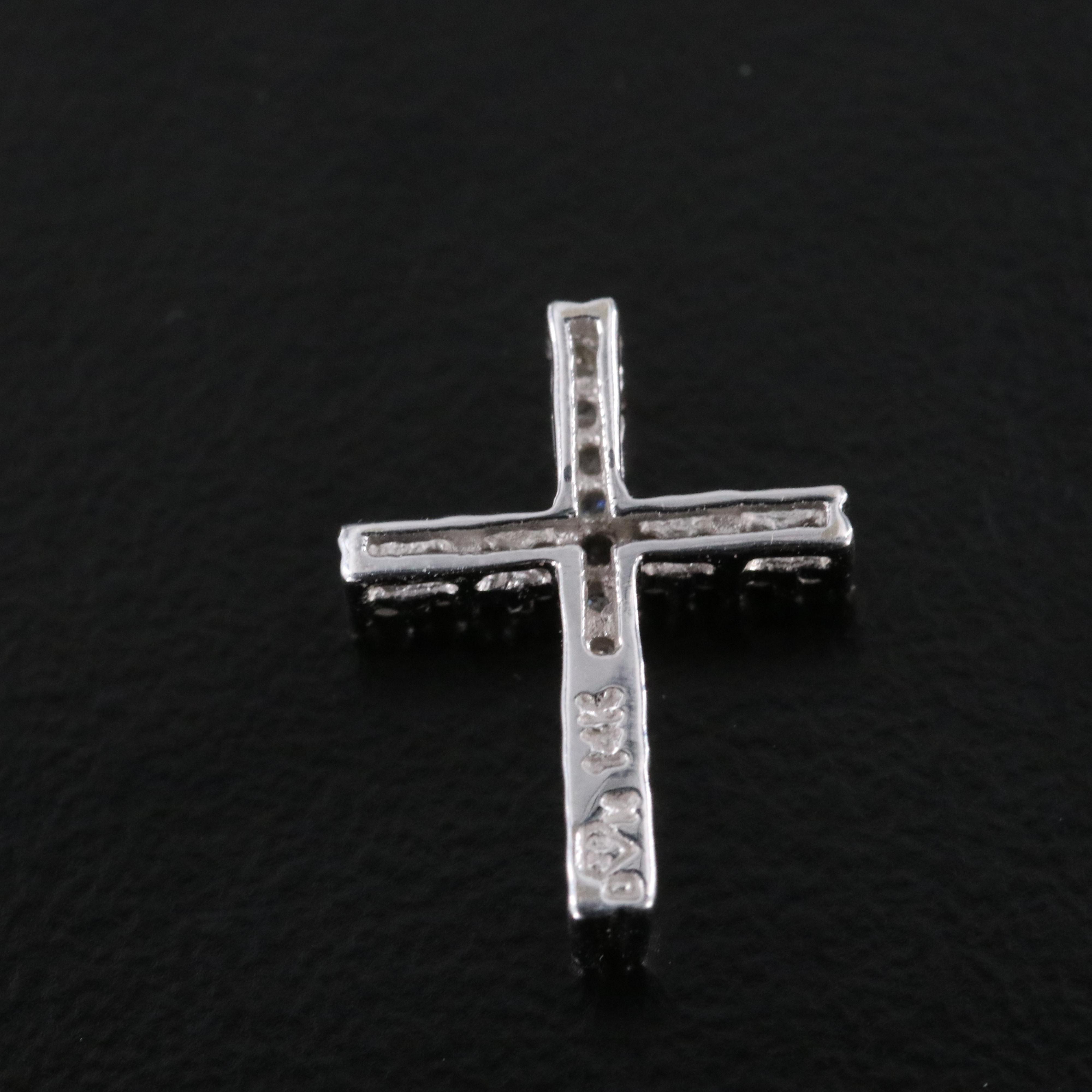 14K 0.11 CTW Diamond Cross Pendant