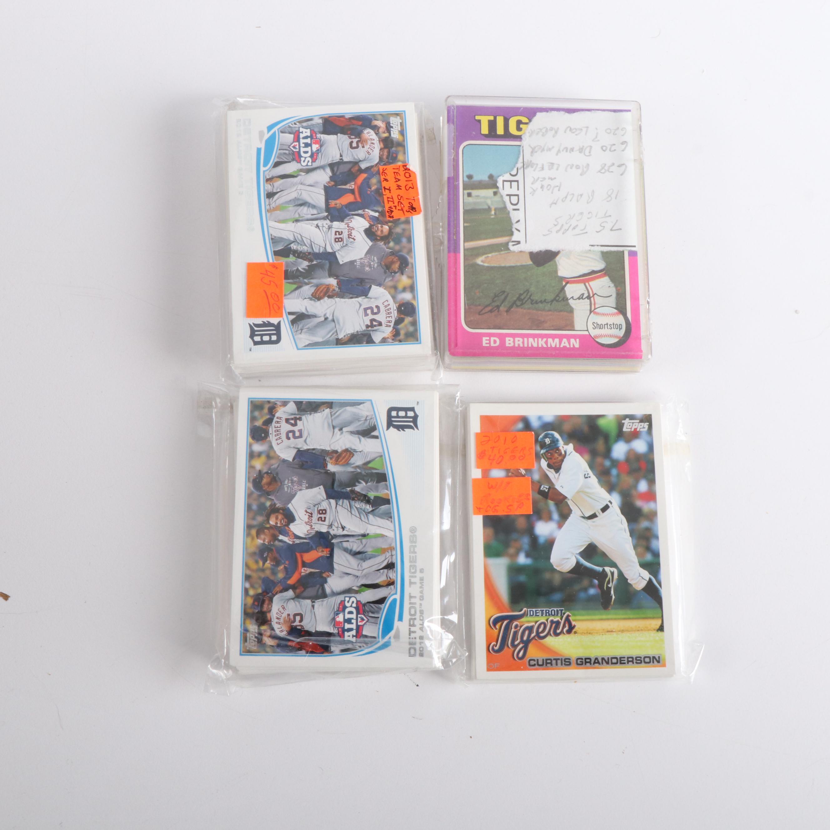 Sealed Topps Detroit Tigers Team Baseball Card Sets with More, 1970s-2010s