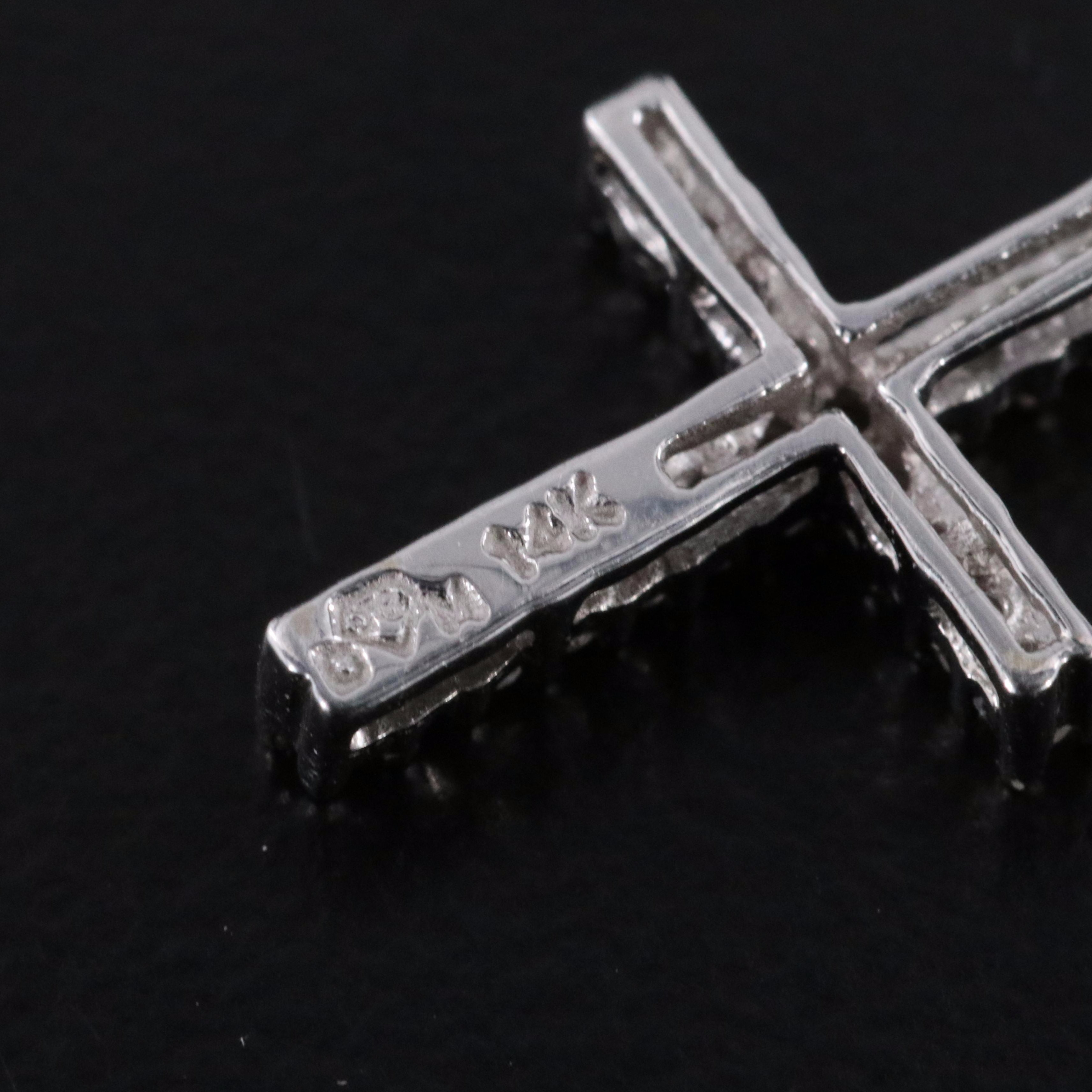 14K 0.11 CTW Diamond Cross Pendant