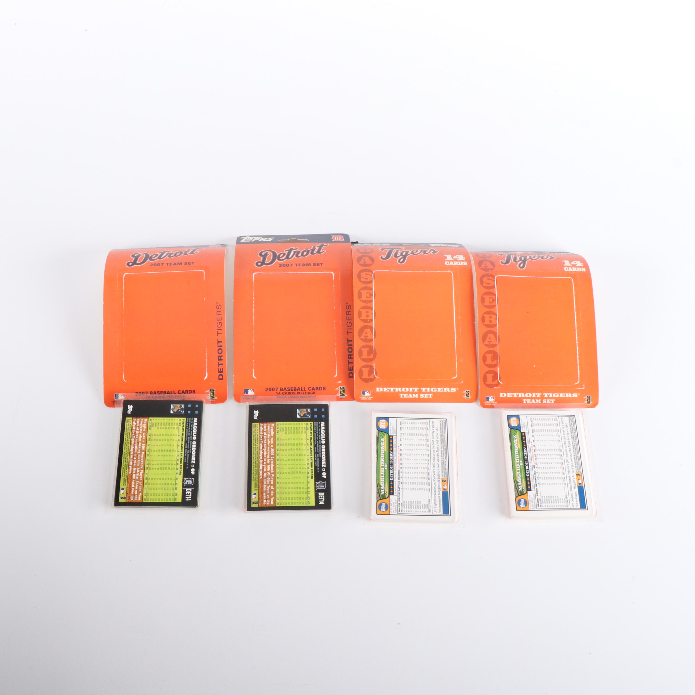 Sealed Topps Detroit Tigers Team Baseball Card Sets with More, 1970s-2010s