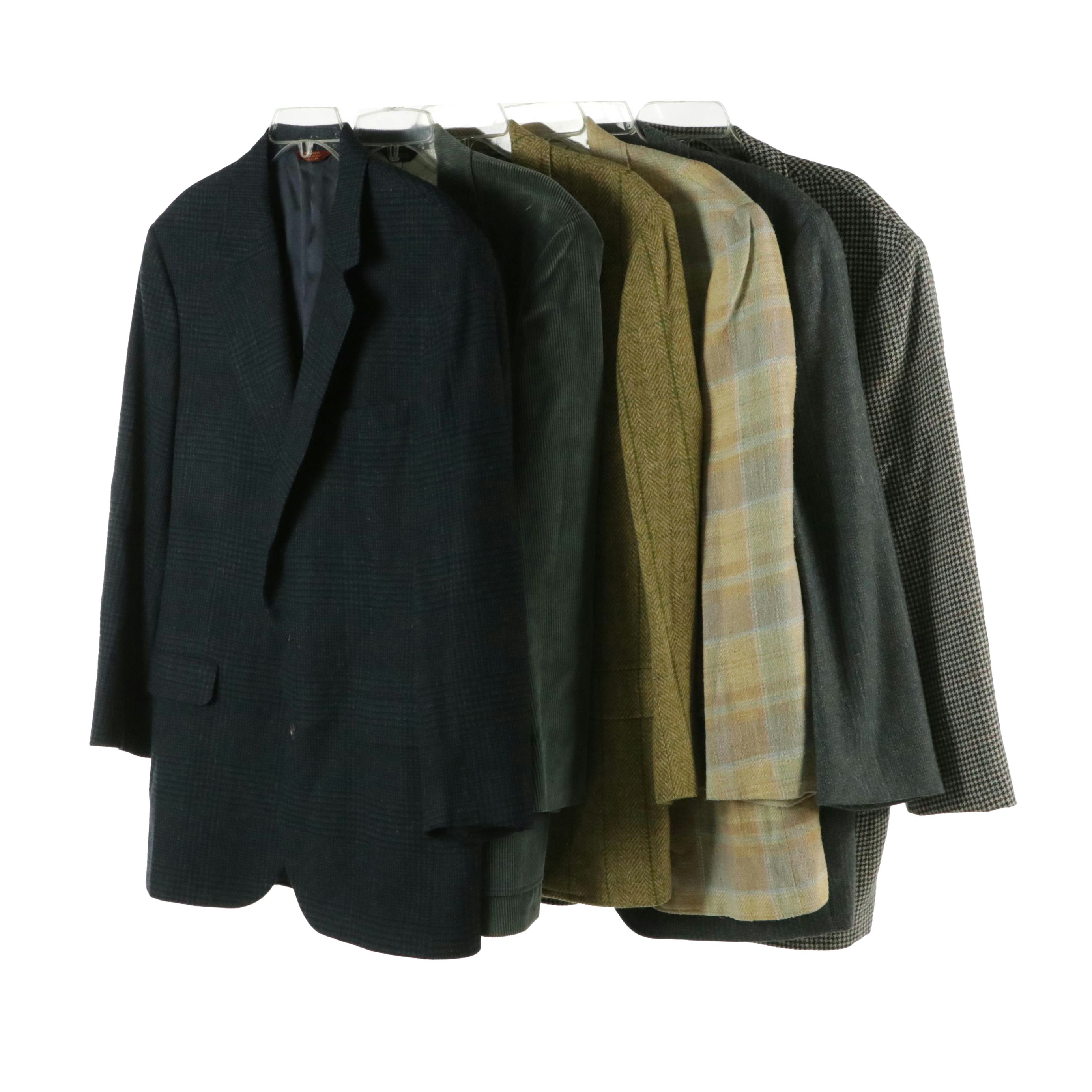 Men's Vintage Patterned Wool, Linen and Corduroy Blazers Featuring Corbin Ltd.