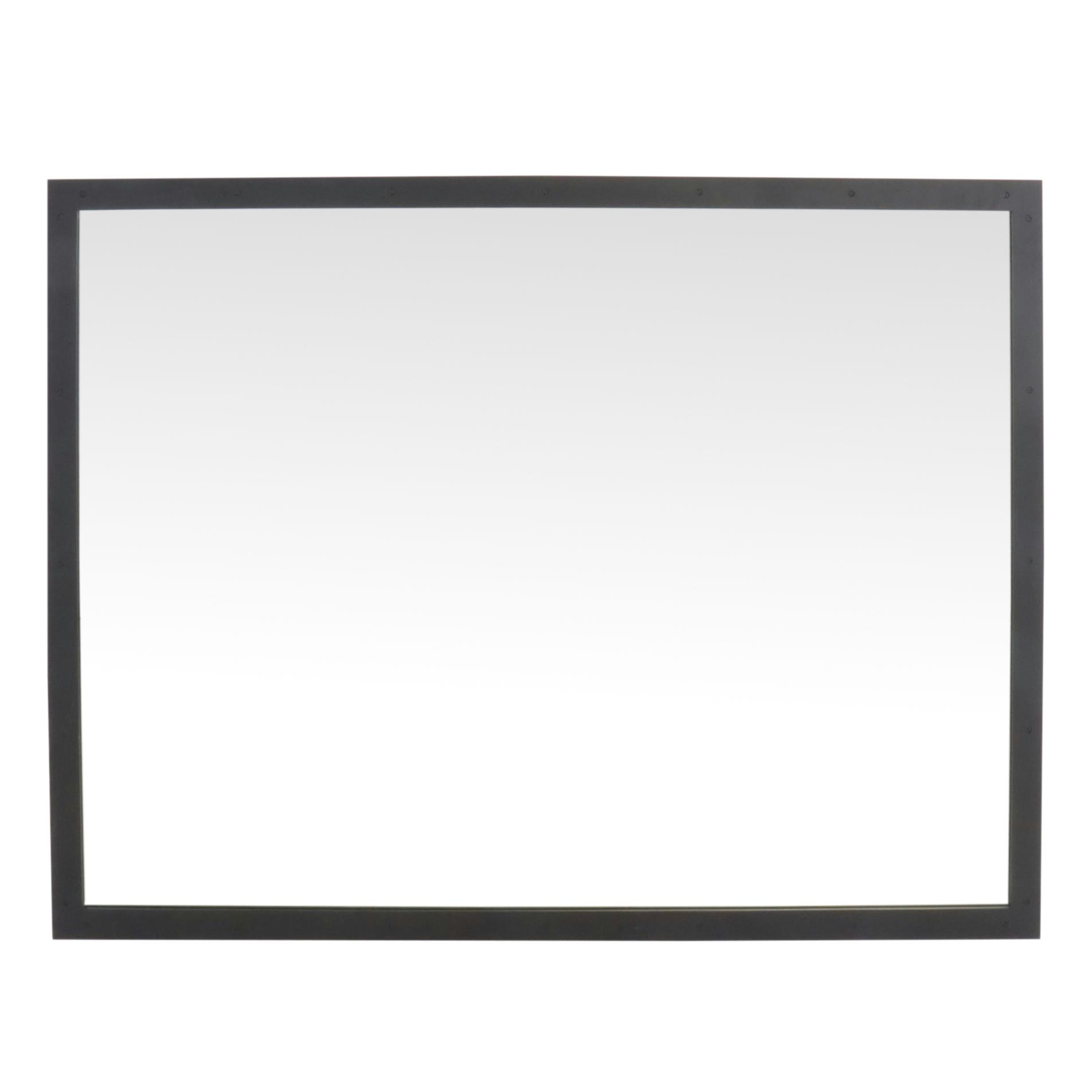 Restoration Hardware Blackened  Metal Frame Wall Mirror