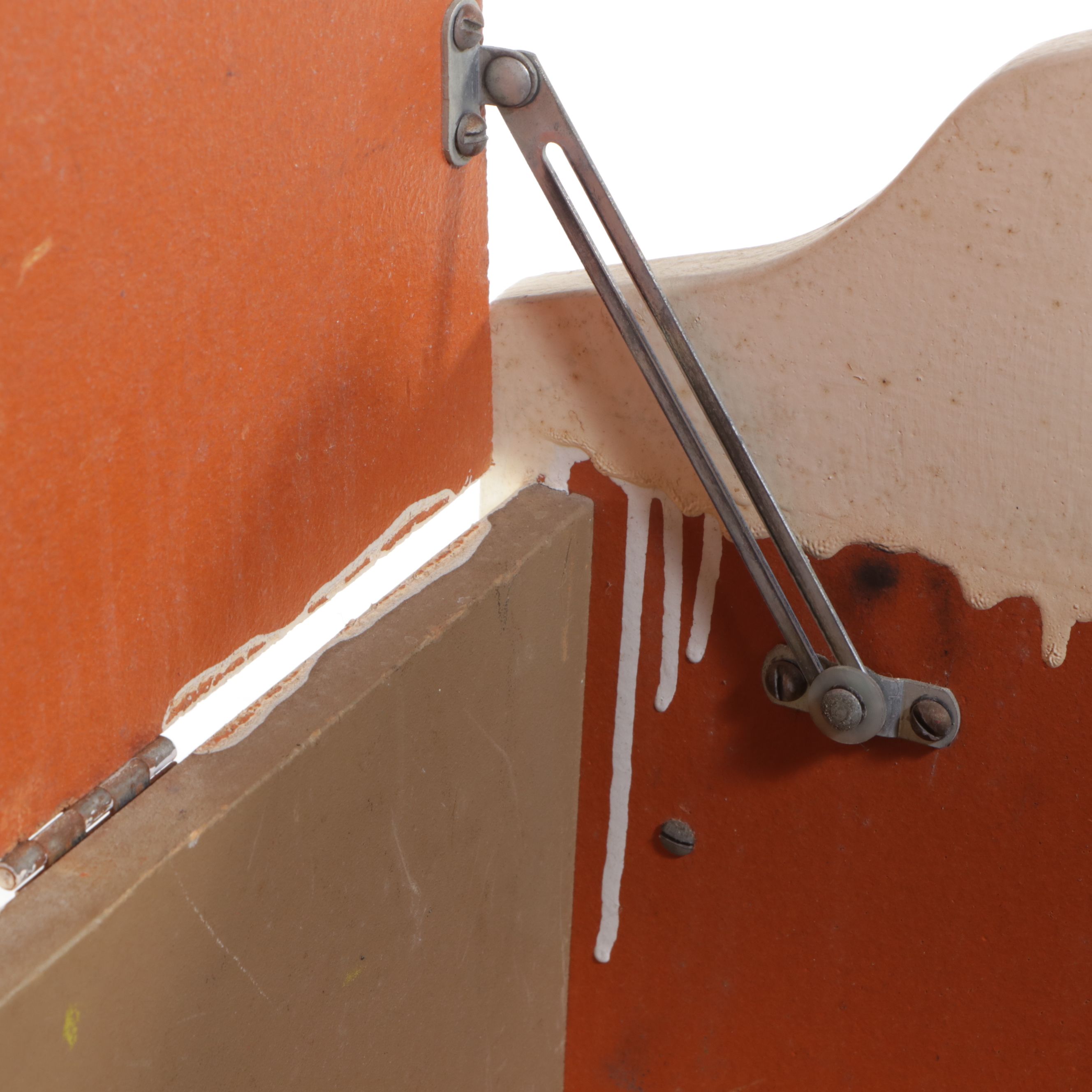 Vintage Yellow Painted Wooden Toy Chest