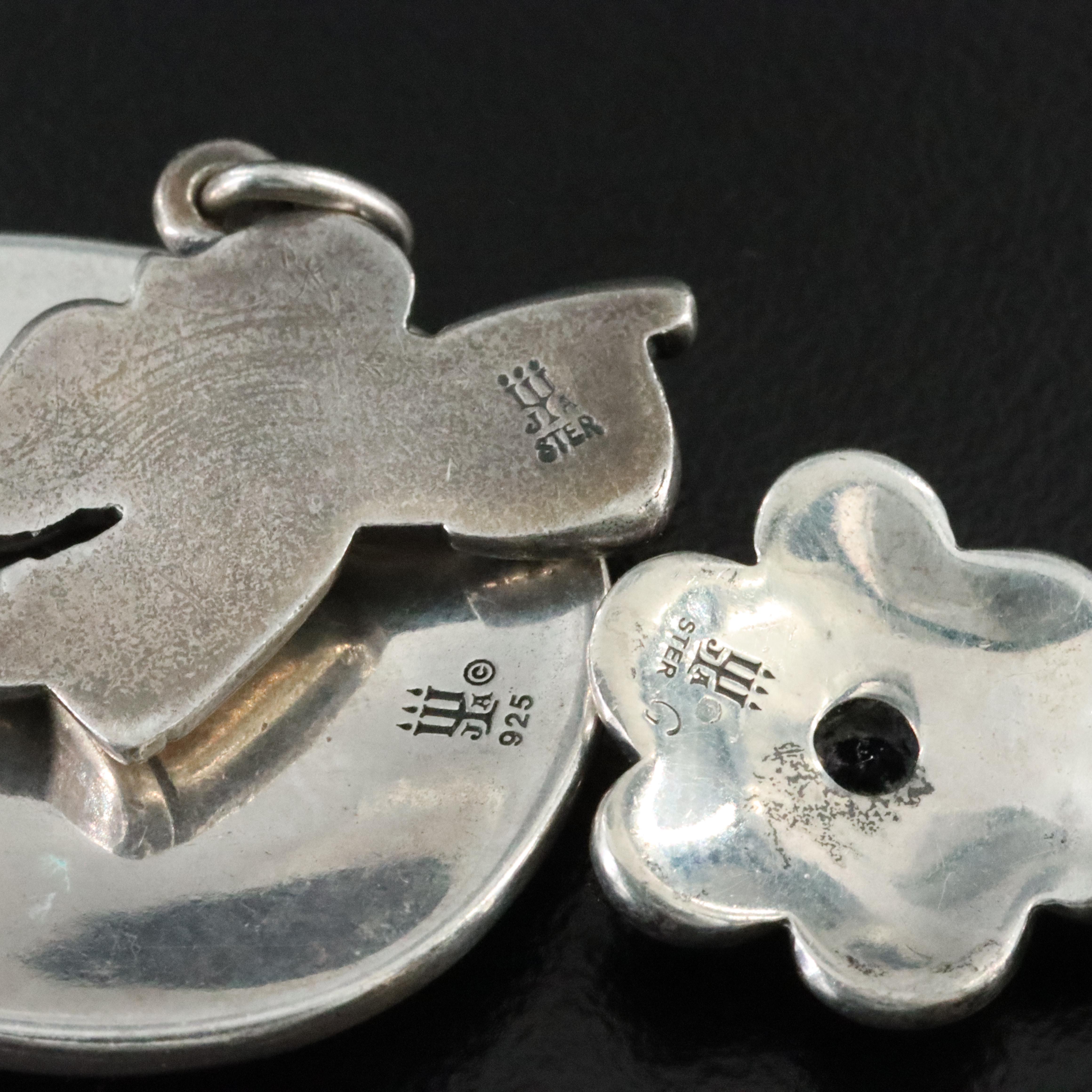 James Avery Sterling Amethyst Pendants and Earrings