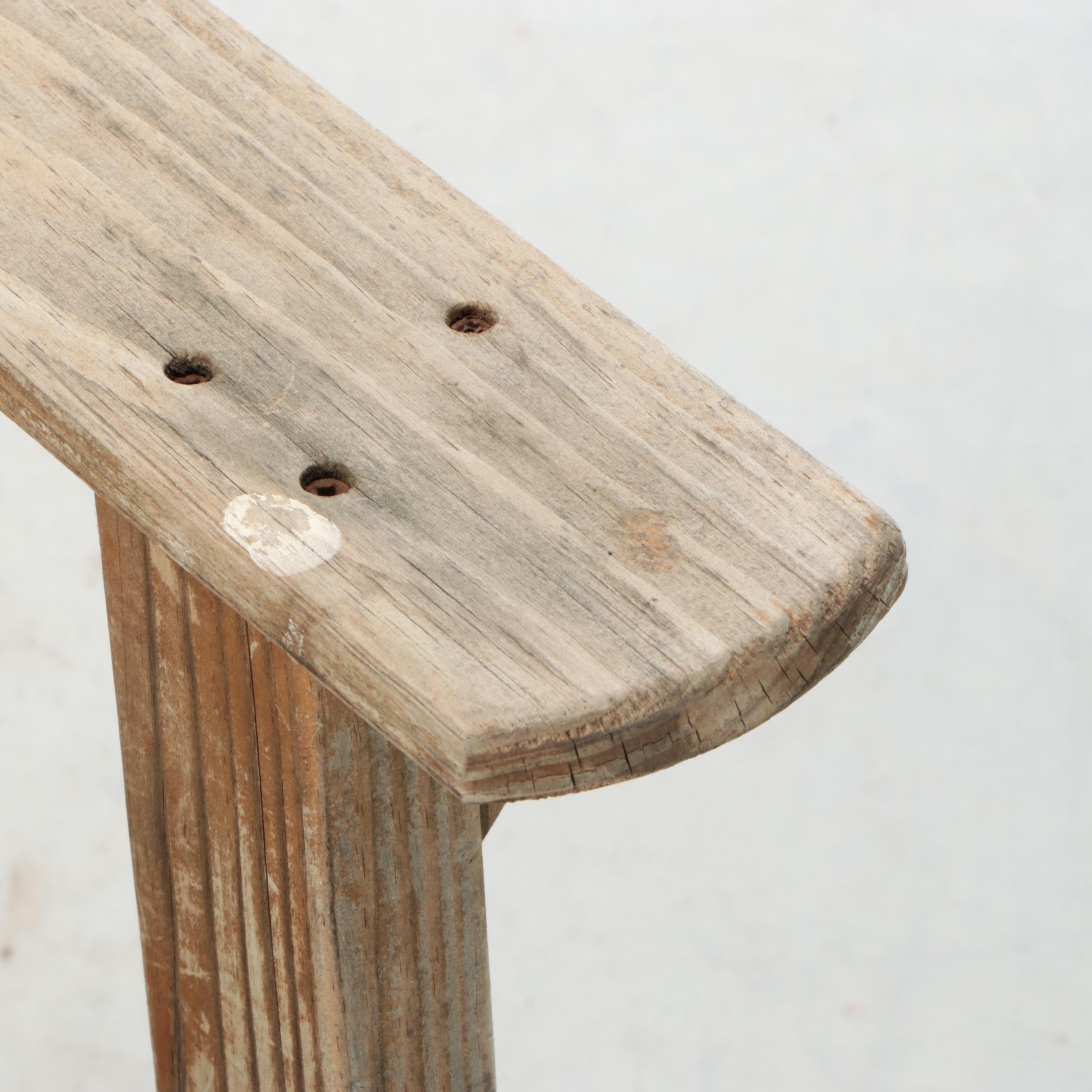 Slatted Wood Patio Rocking Chair