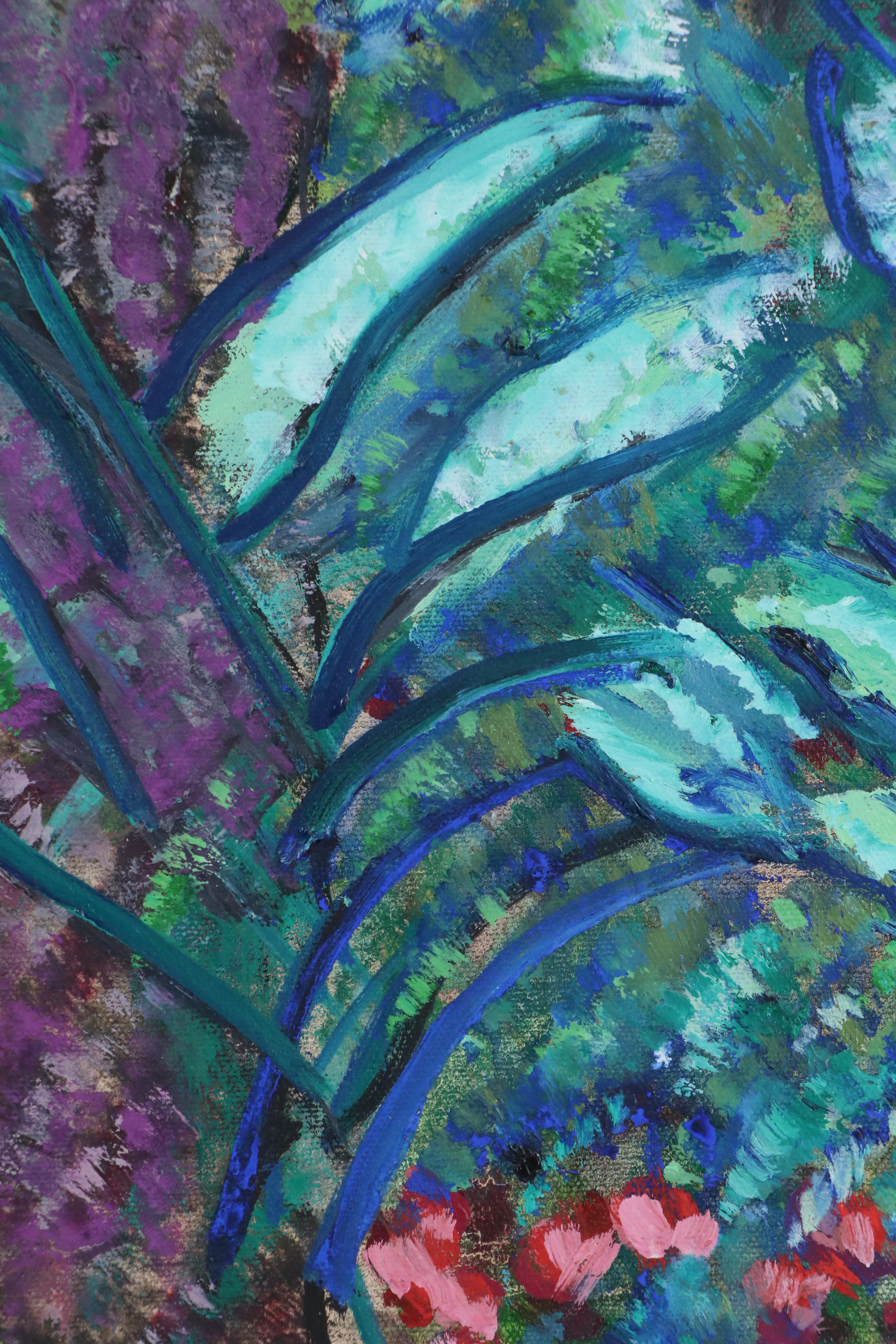 Janice Guttman Stylized Acrylic Painting "Madeira," 1997