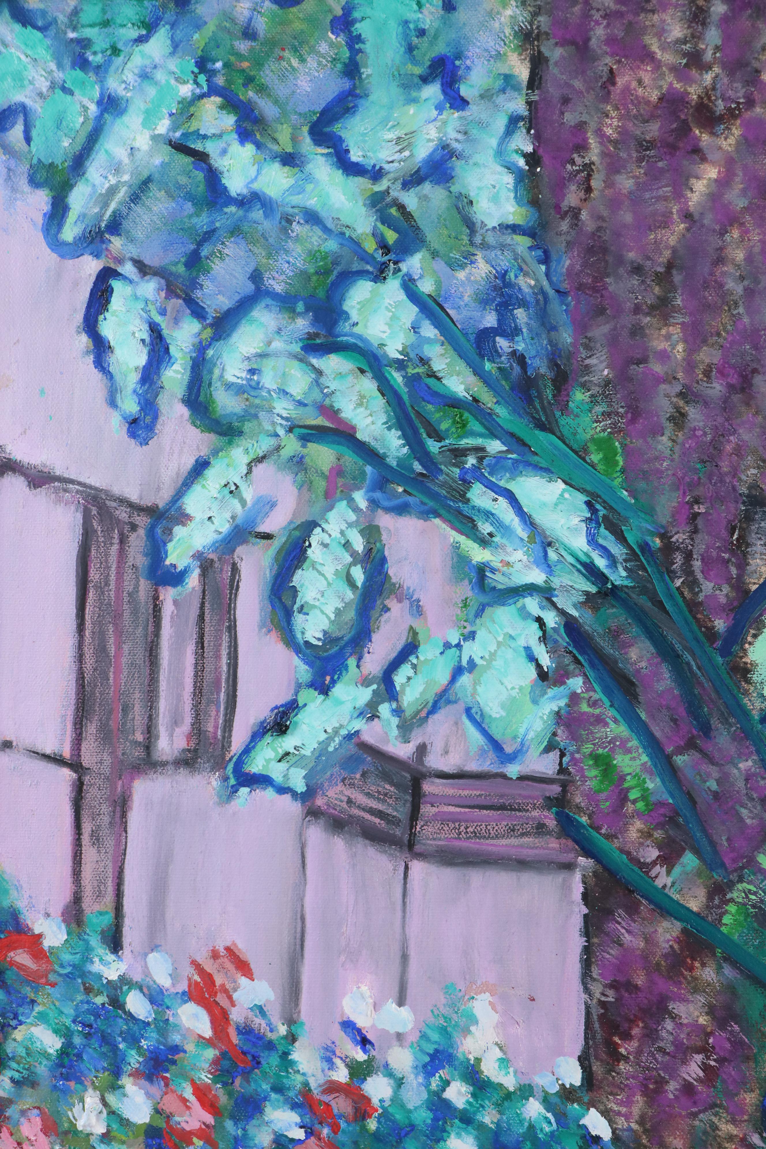 Janice Guttman Stylized Acrylic Painting "Madeira," 1997