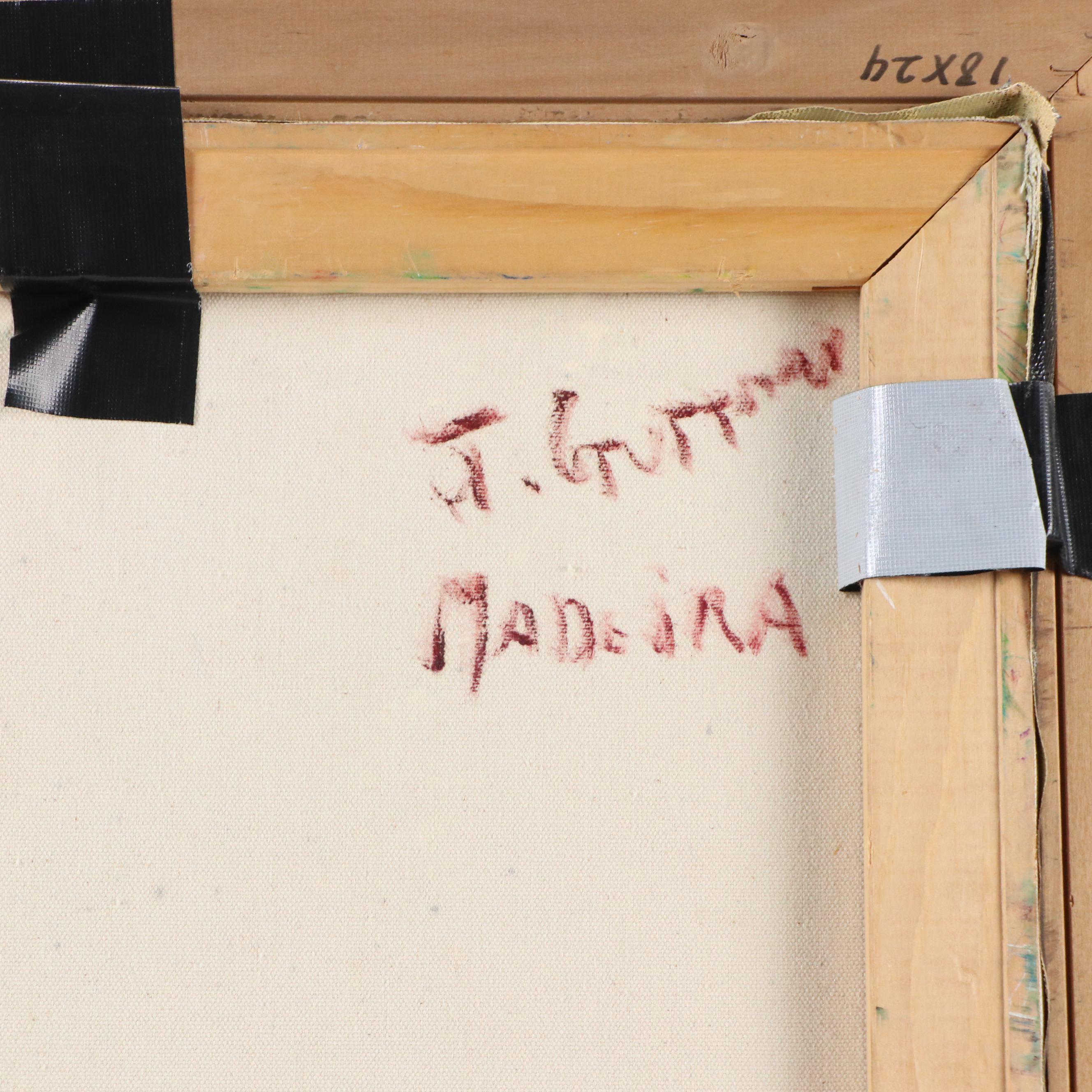 Janice Guttman Stylized Acrylic Painting "Madeira," 1997