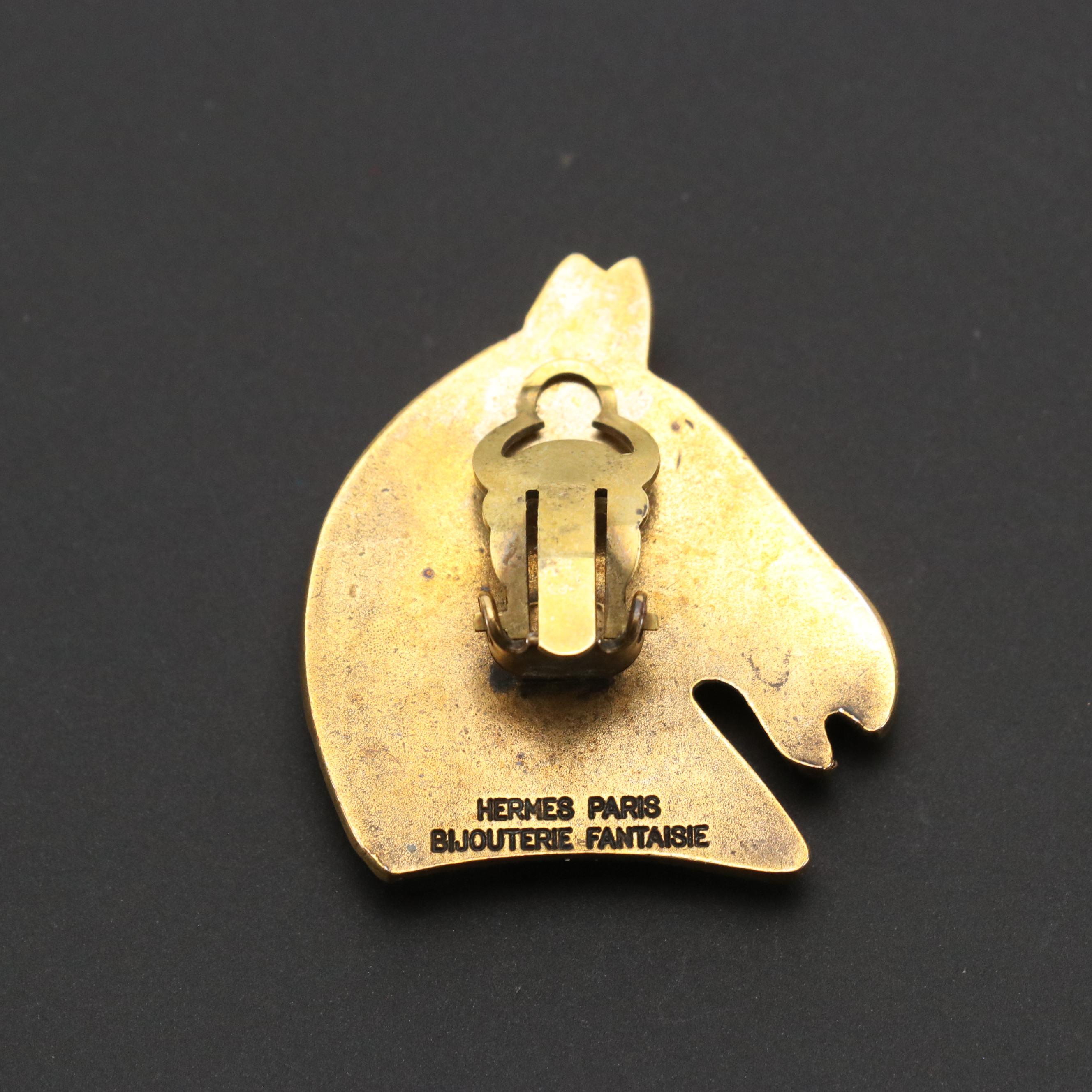 Hermès Horse Head Clip Earrings
