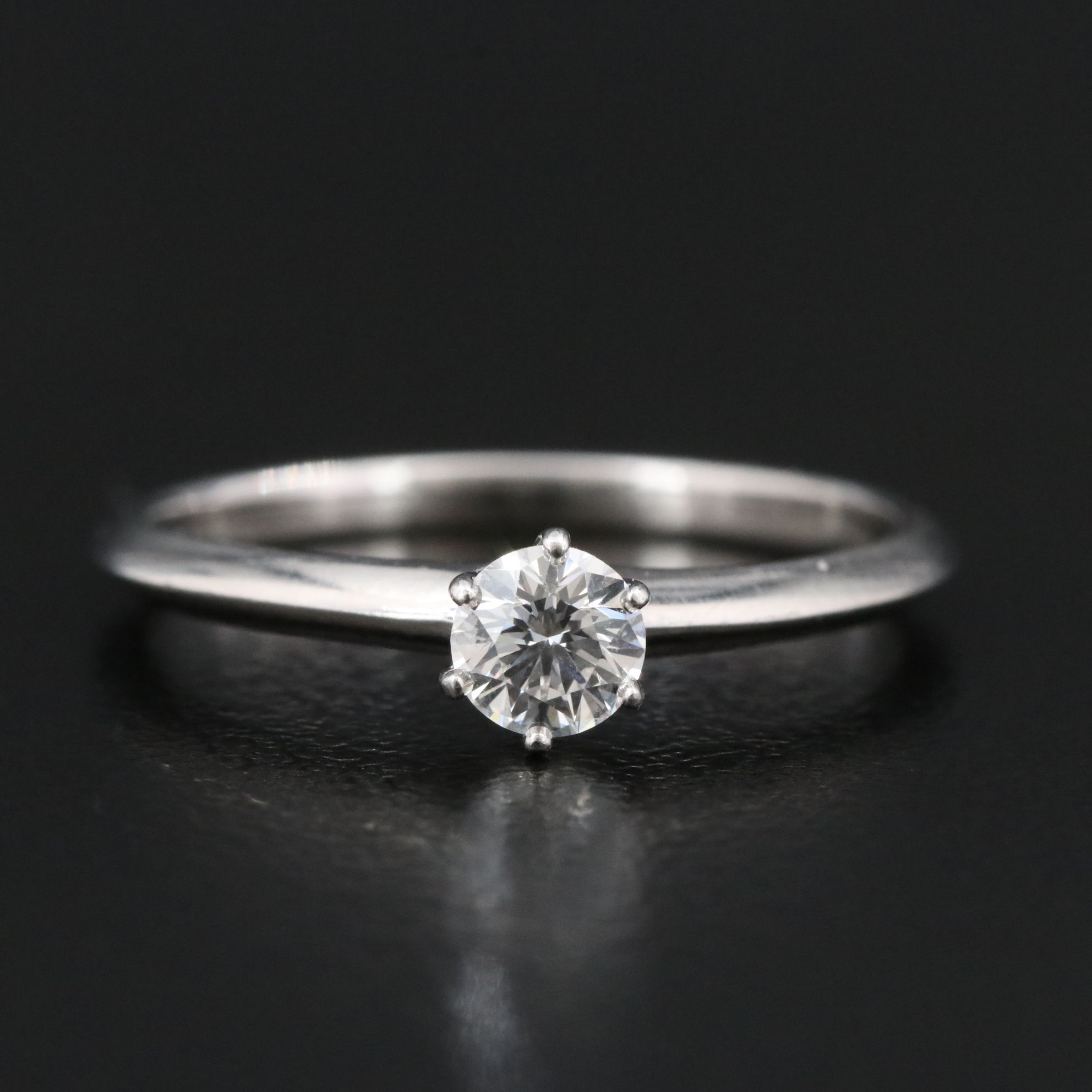 Tiffany & Co. Platinum 0.25 ct Diamond Solitaire Ring