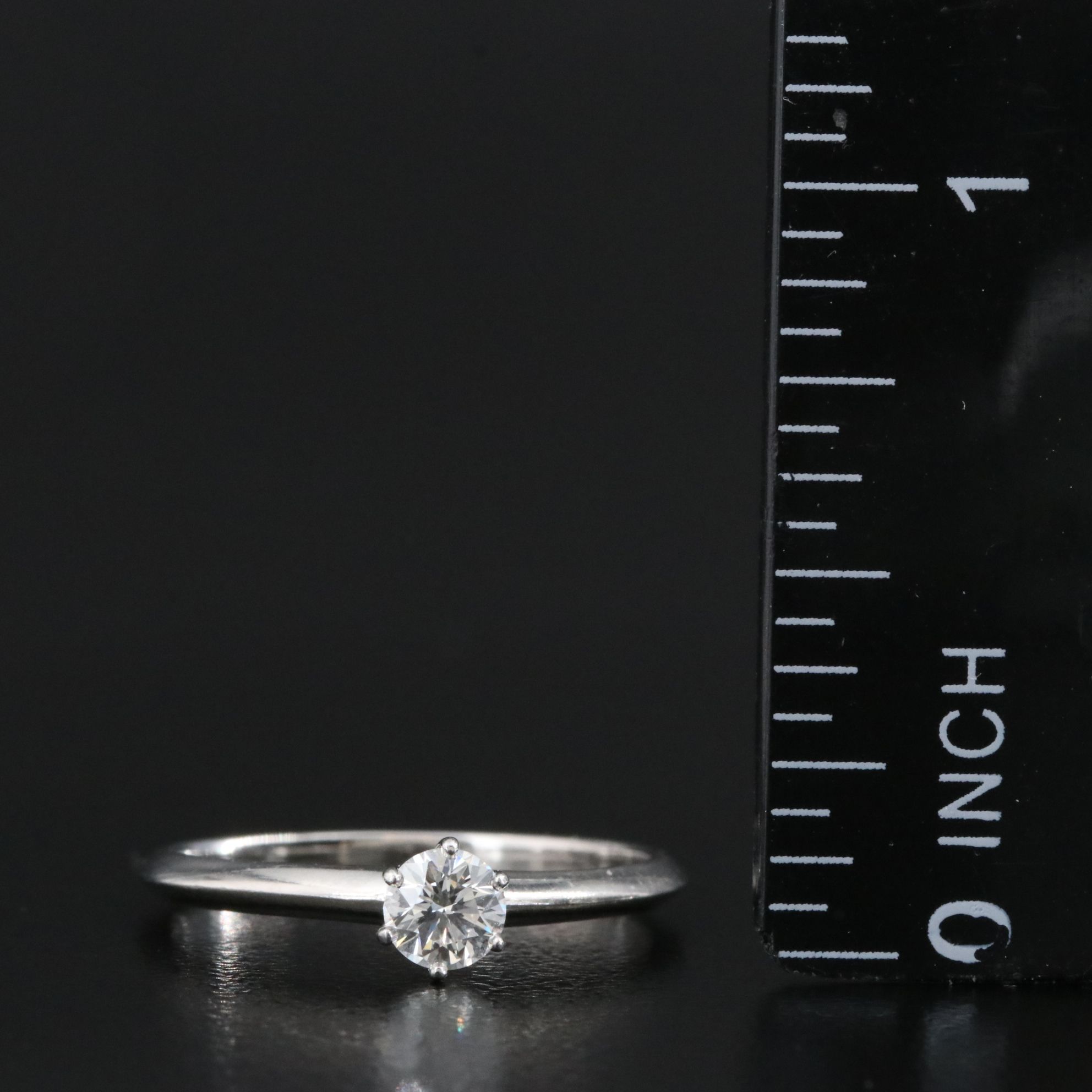 Tiffany & Co. Platinum 0.25 ct Diamond Solitaire Ring