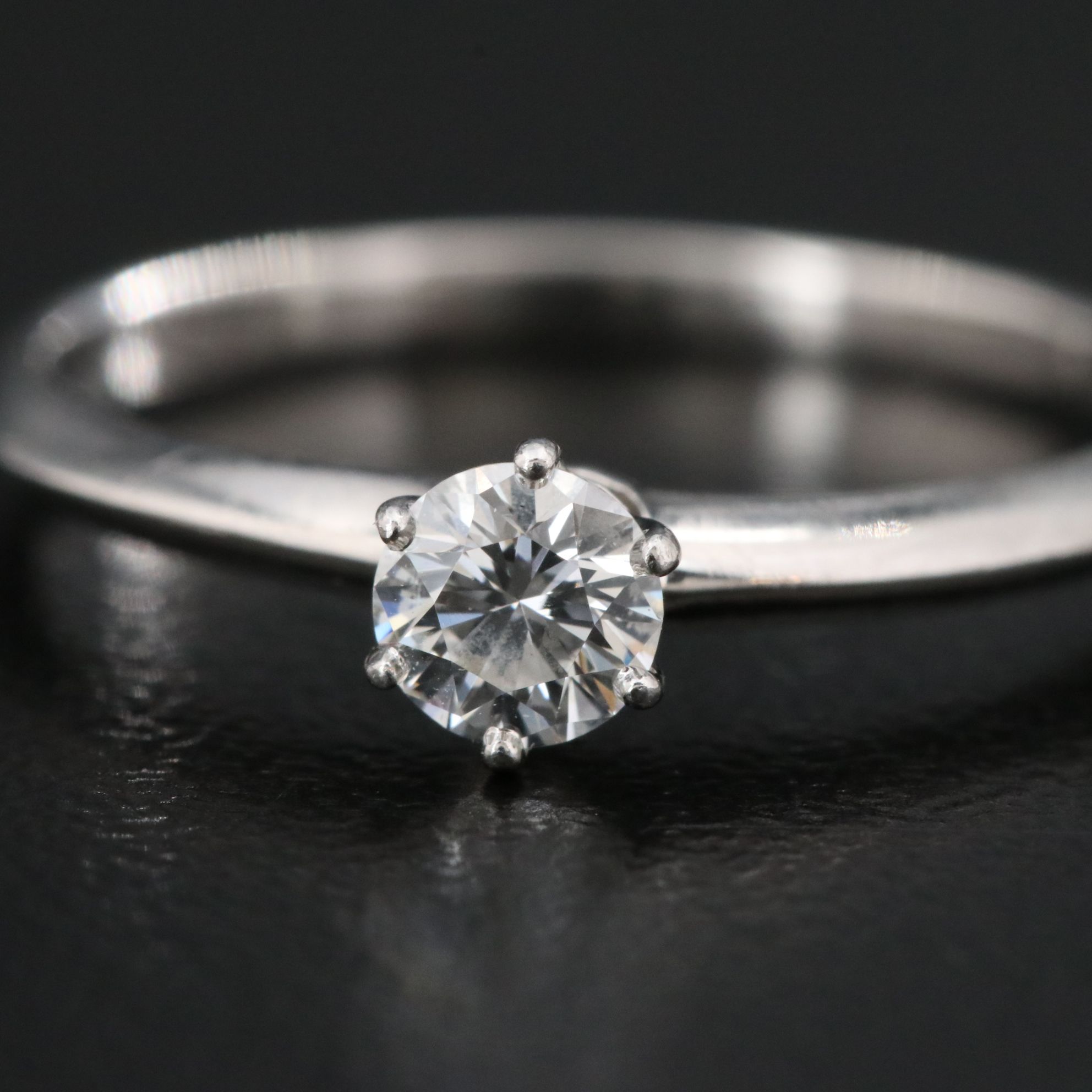 Tiffany & Co. Platinum 0.25 ct Diamond Solitaire Ring