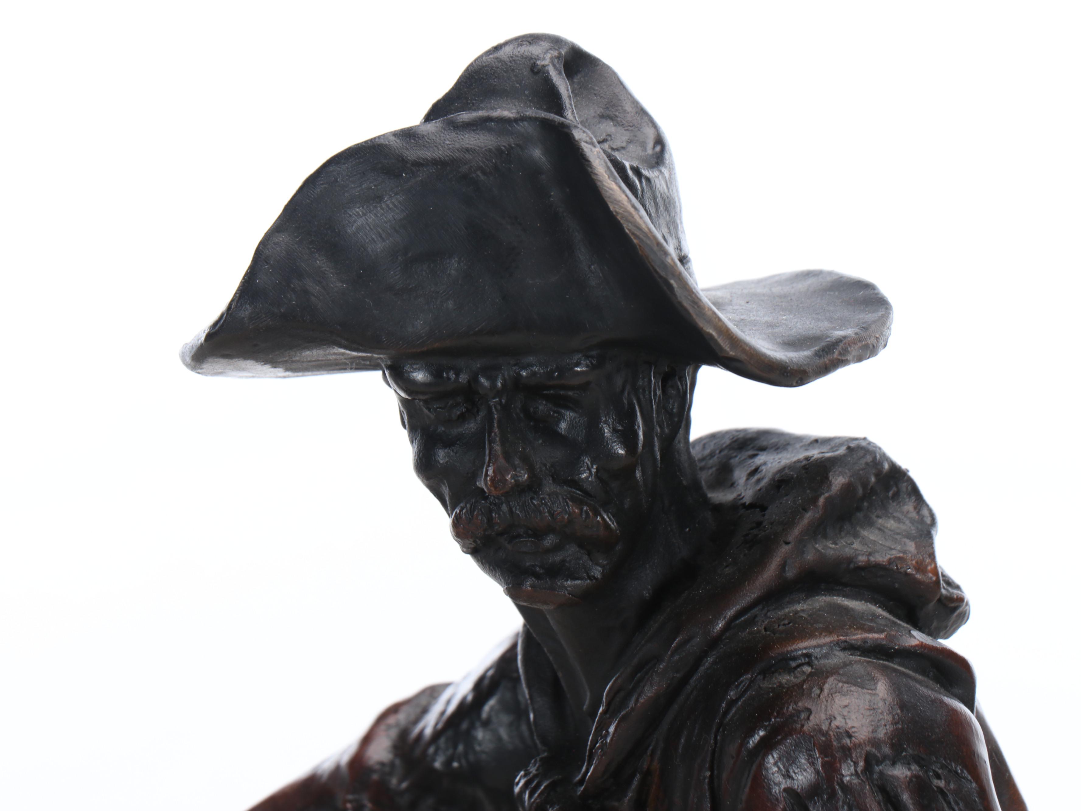 Patinated Bronze Sculpture After Frederick Remington "Cowboy"