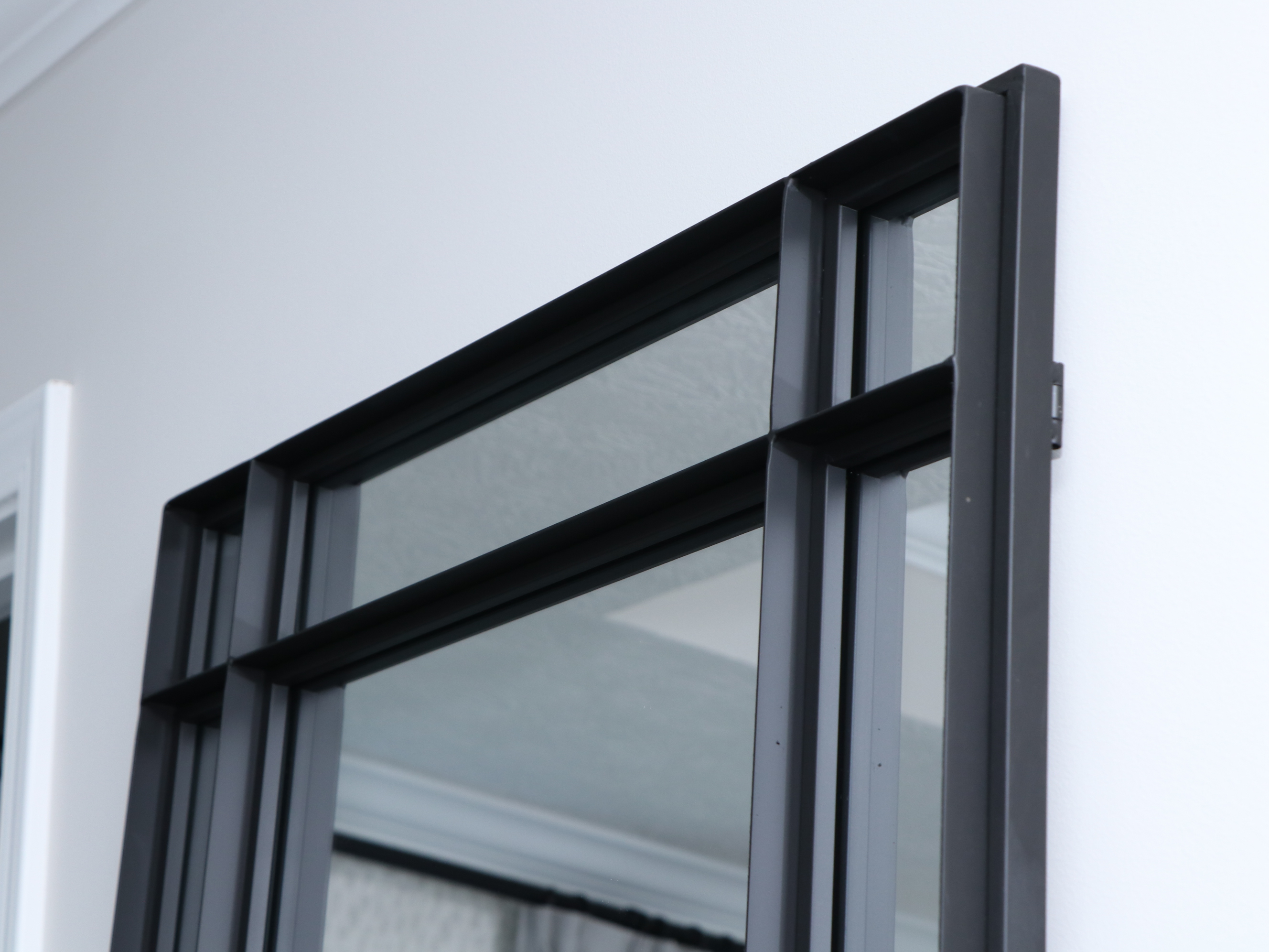 Uttermost "Atticus" Black Metal Leaning Wall Mirror