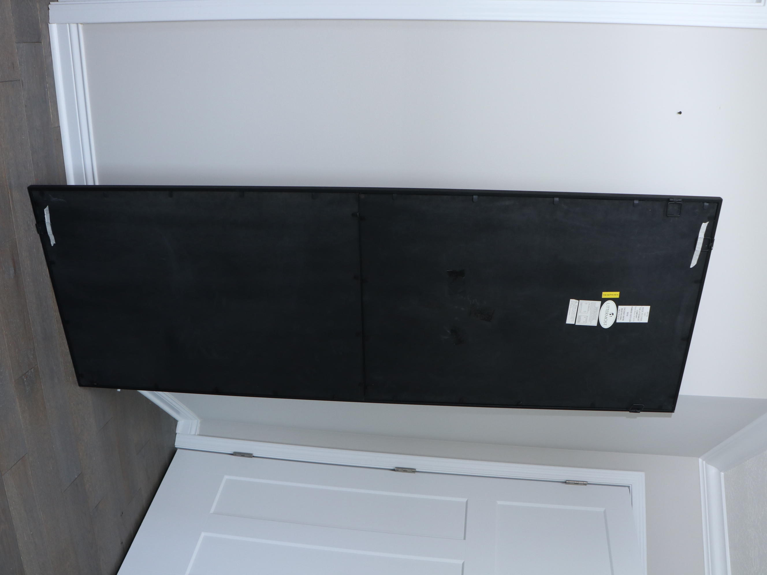 Uttermost "Atticus" Black Metal Leaning Wall Mirror