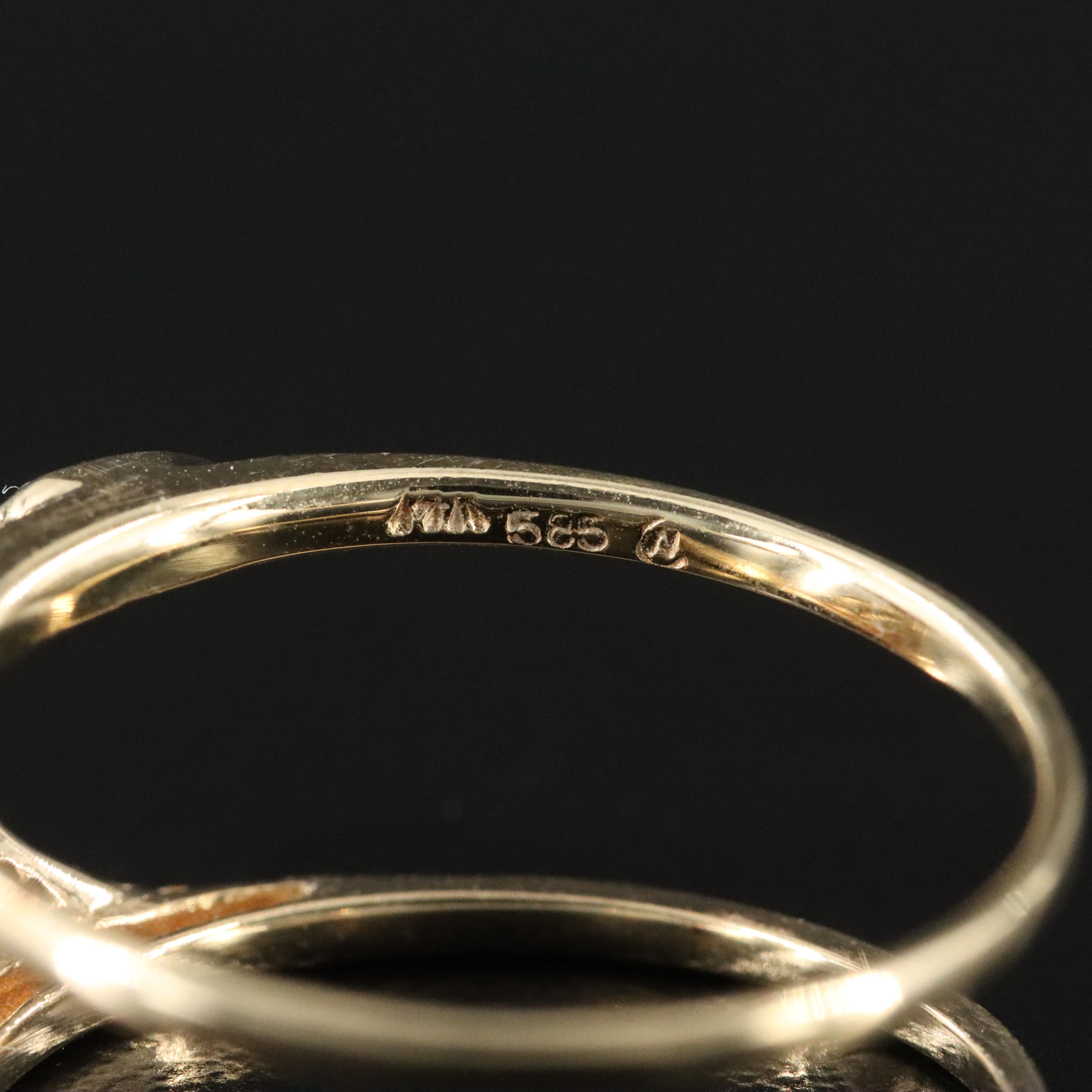 14K 0.02 CTW Diamond 'X' Band