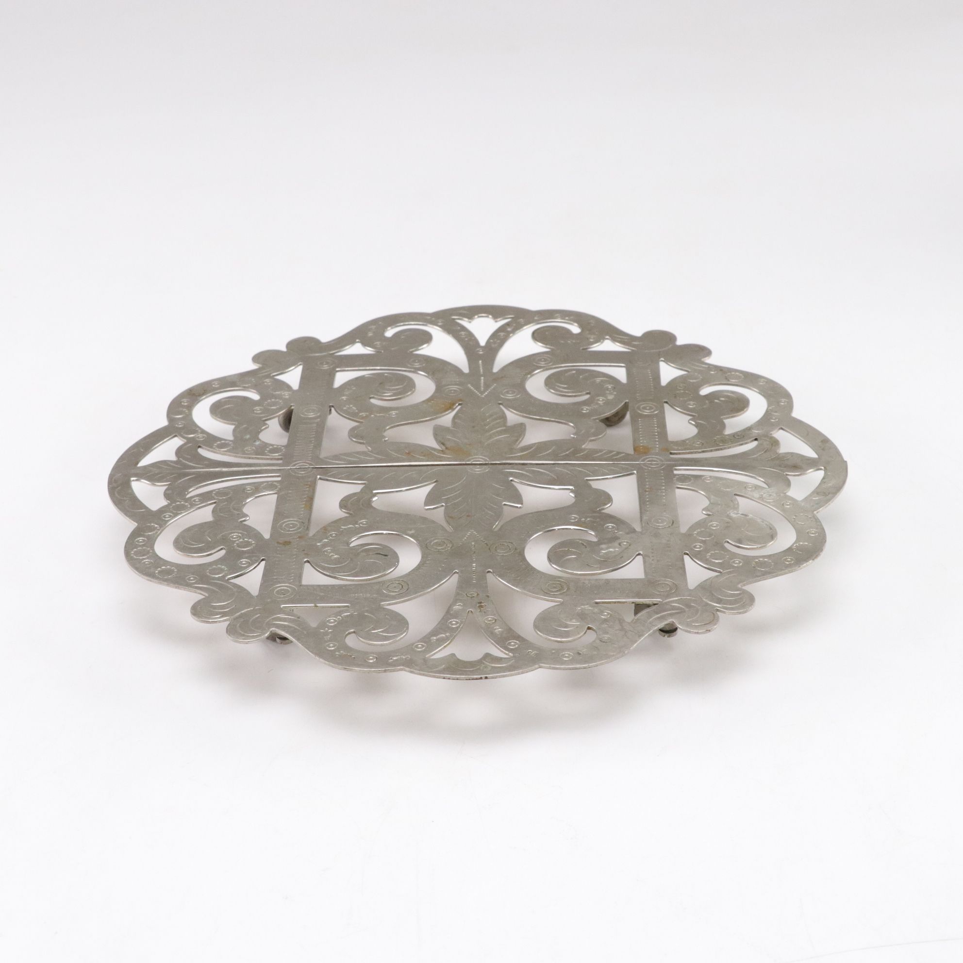 Silver Plate Extendable Trivet, Flask & More