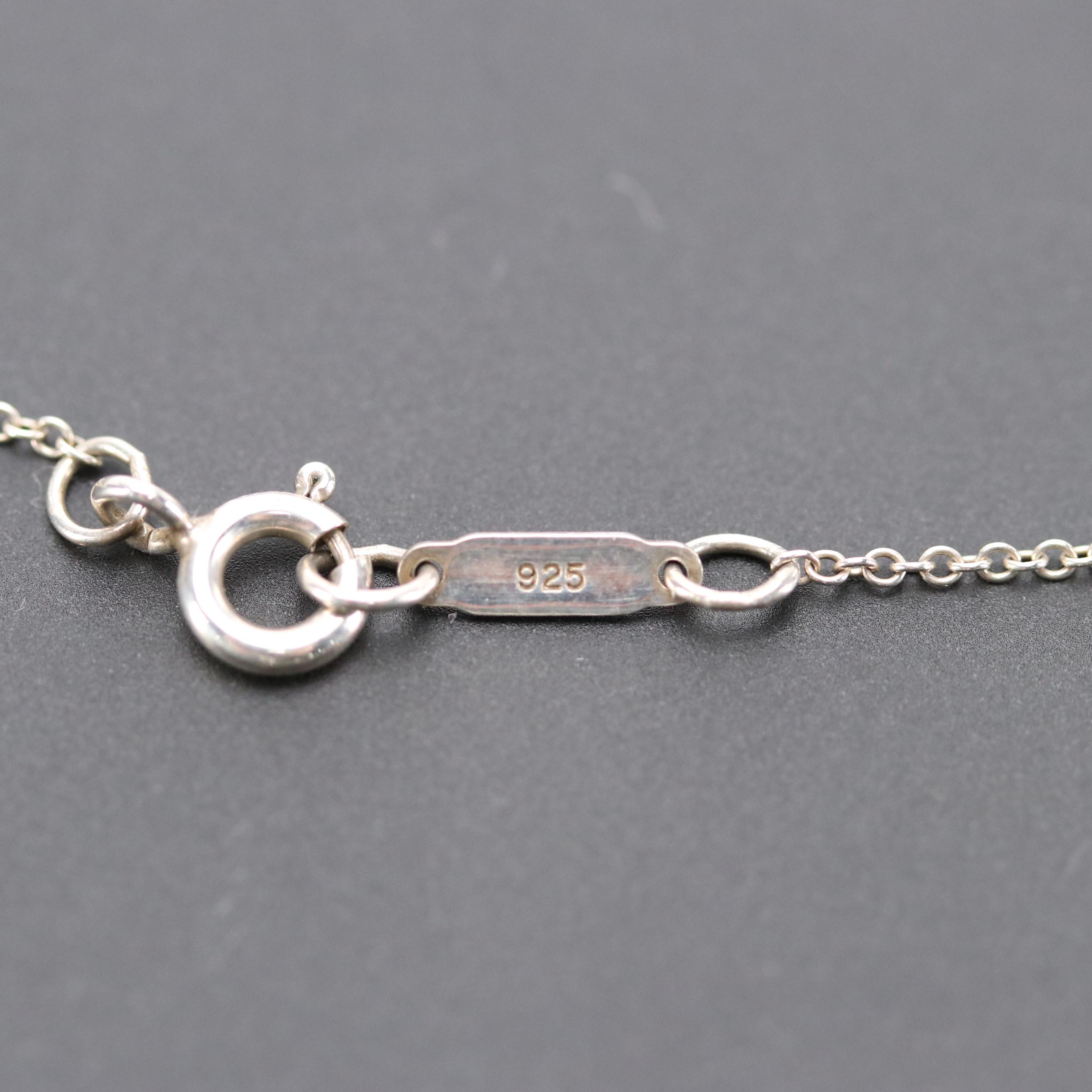 Tiffany & Co. Sterling Atlas Bar Pendant Necklace