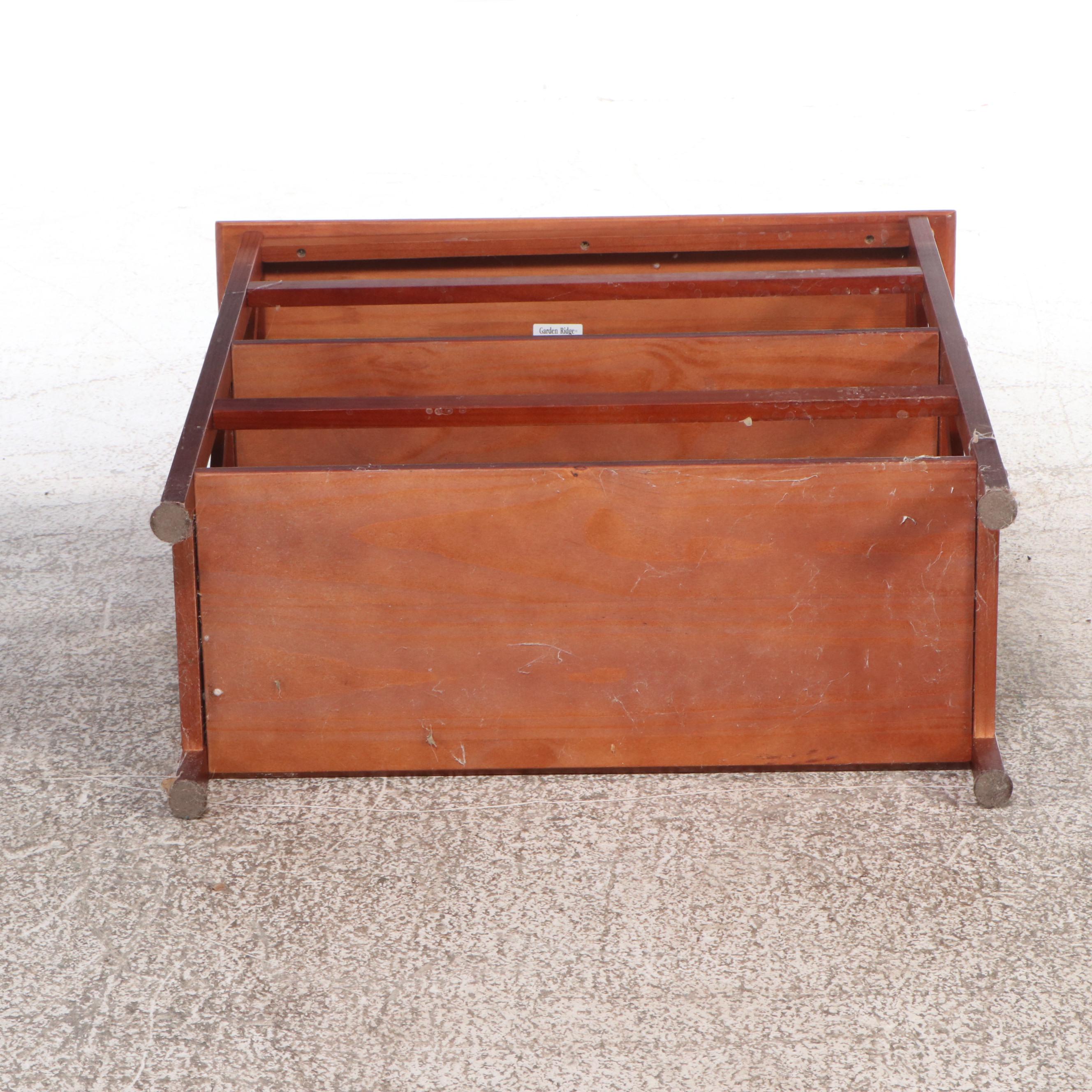 Pair of Cherry Finished Wood Bookcases