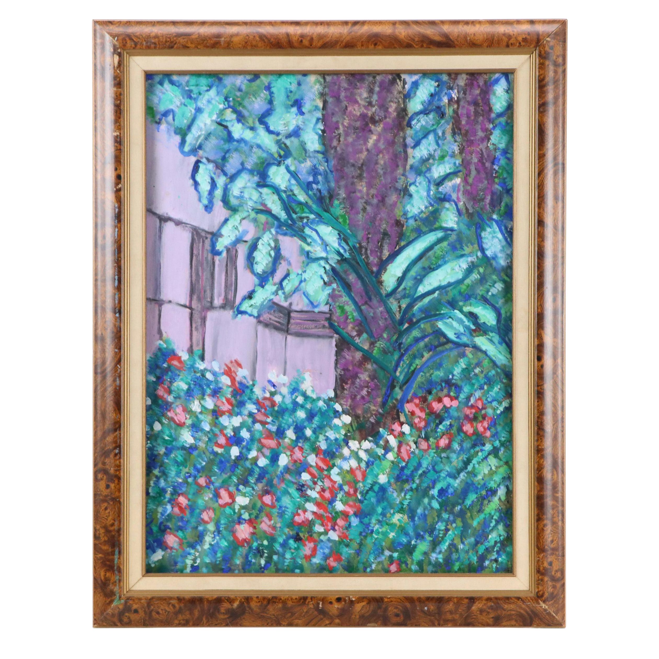 Janice Guttman Stylized Acrylic Painting "Madeira," 1997