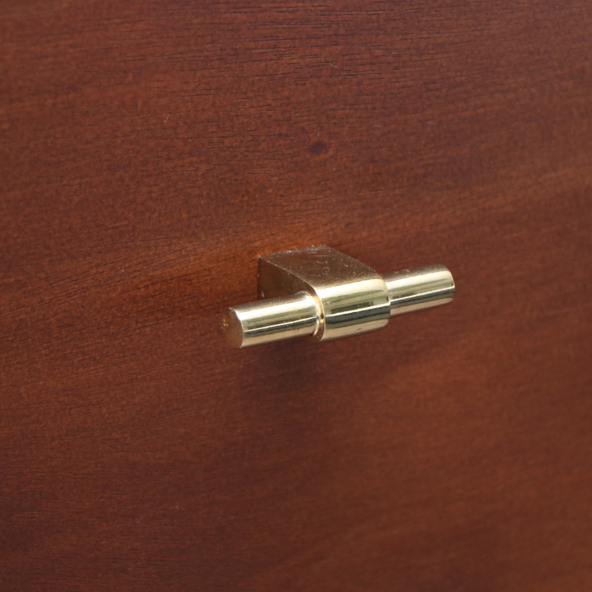 Pair of Safavieh "Genevieve" Walnut Stained Three-Drawer Dressers