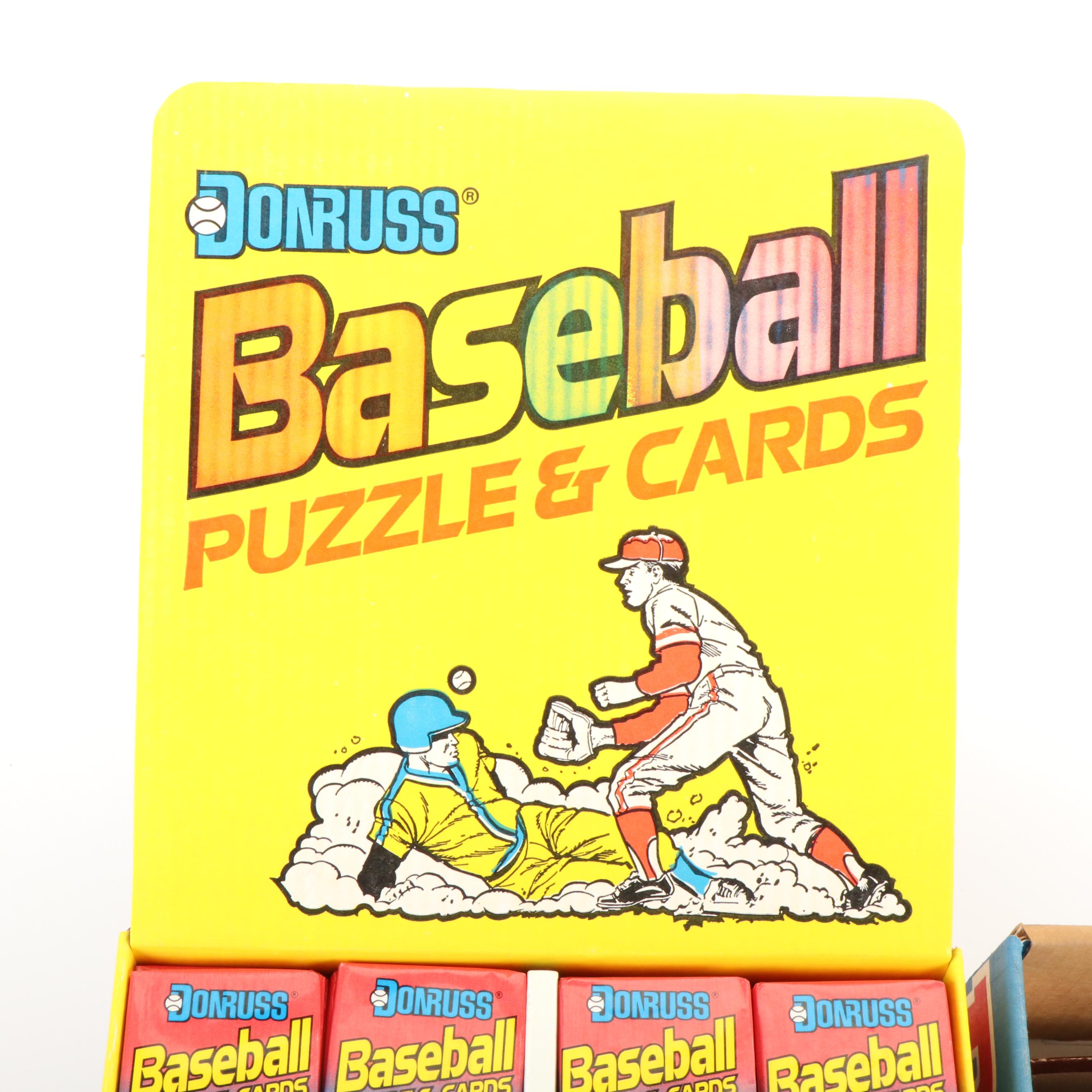1989 Donruss Baseball Sealed Wax Packs with Store Display and More