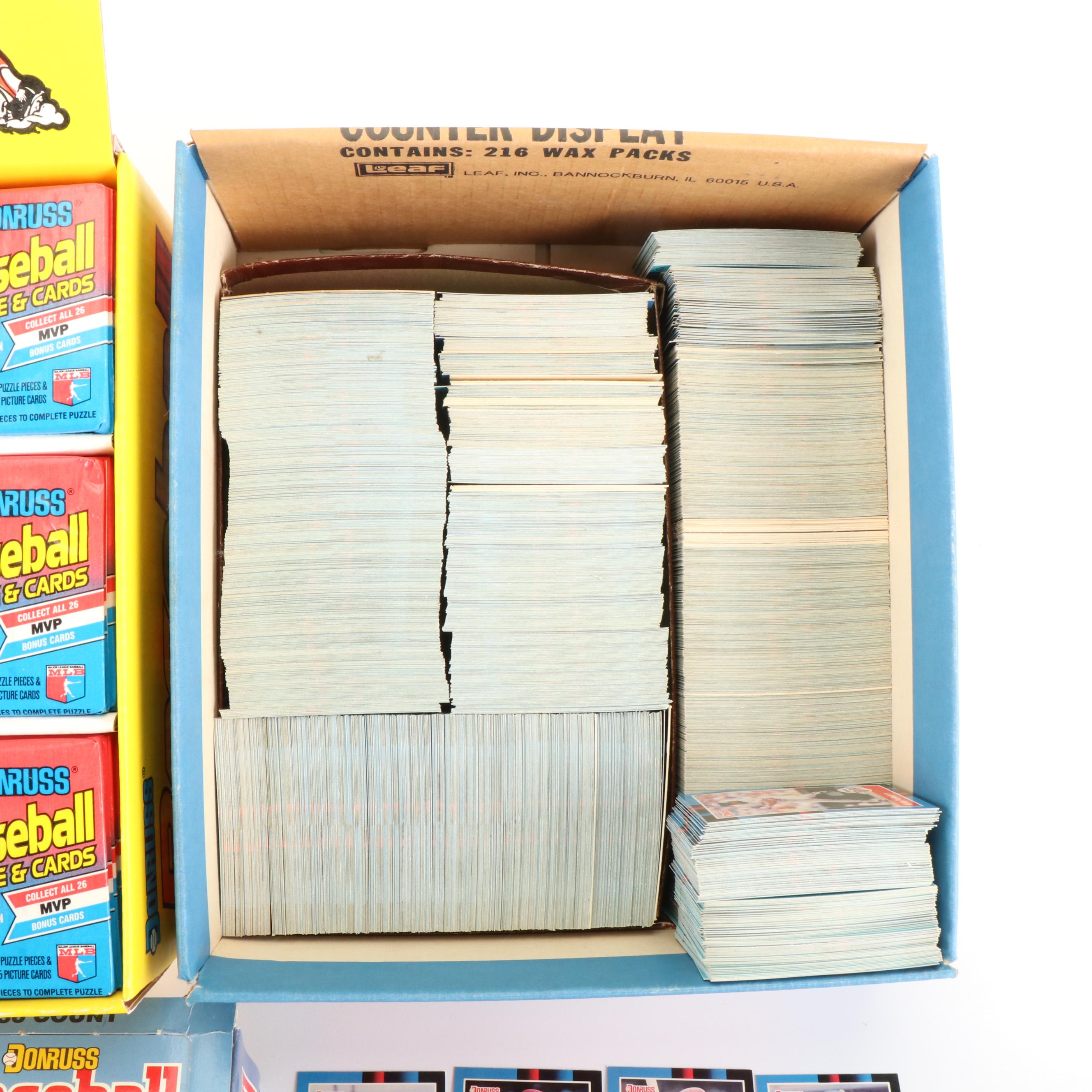 1989 Donruss Baseball Sealed Wax Packs with Store Display and More