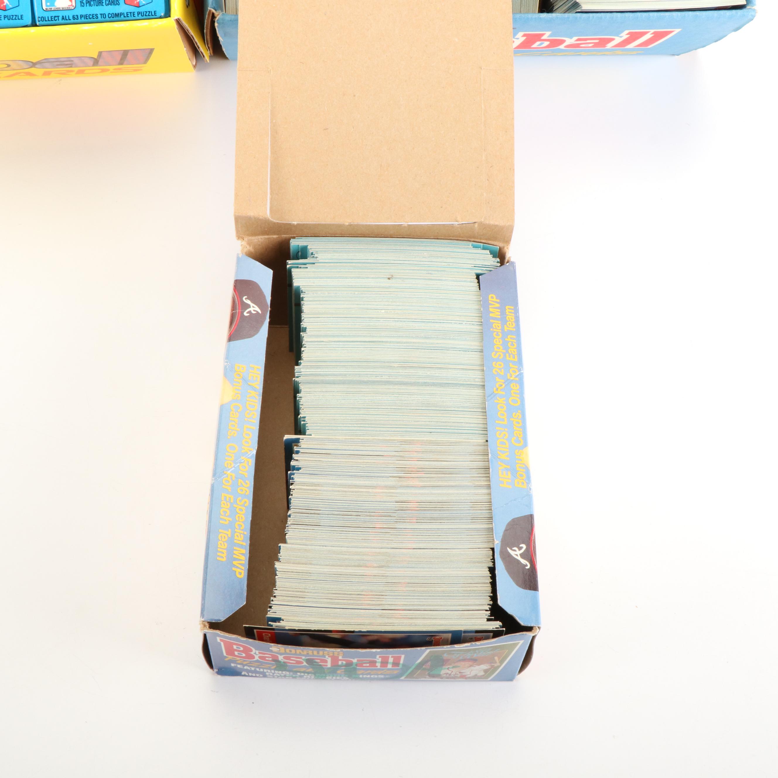 1989 Donruss Baseball Sealed Wax Packs with Store Display and More