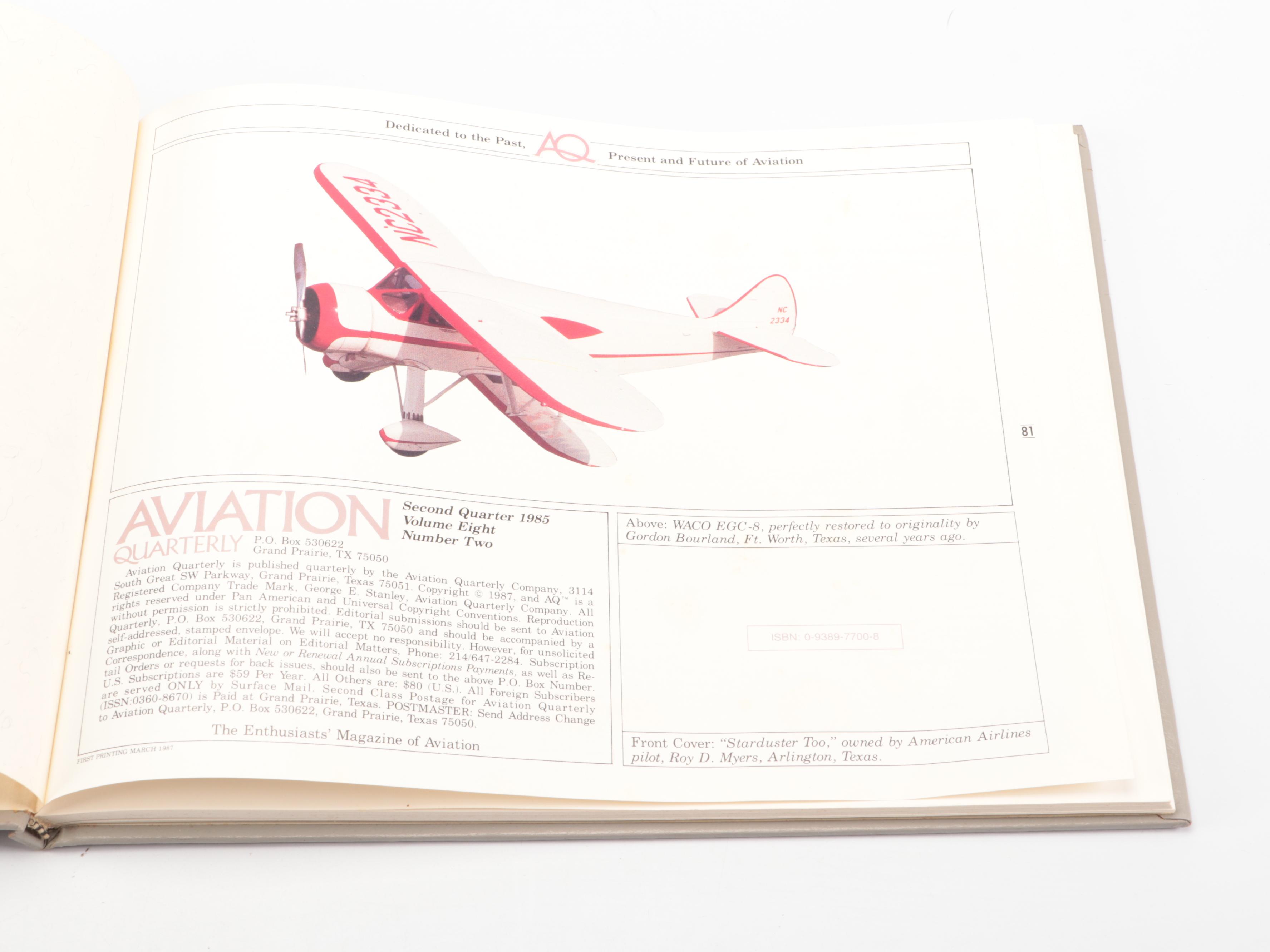 Vintage Aviation Periodicals Featuring Aviation Quarterly