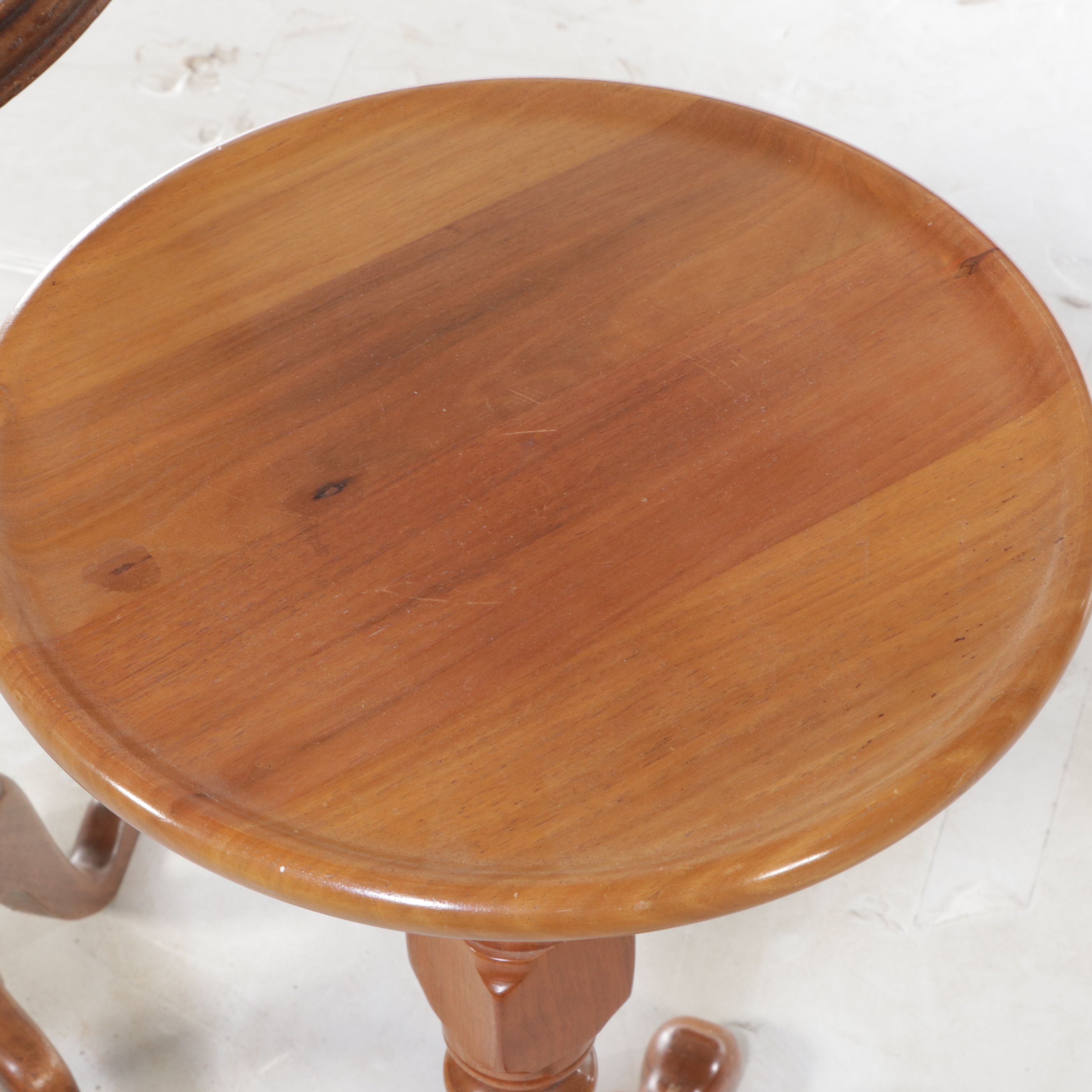 Queen Anne and Shaker Style Wooden Candlestands