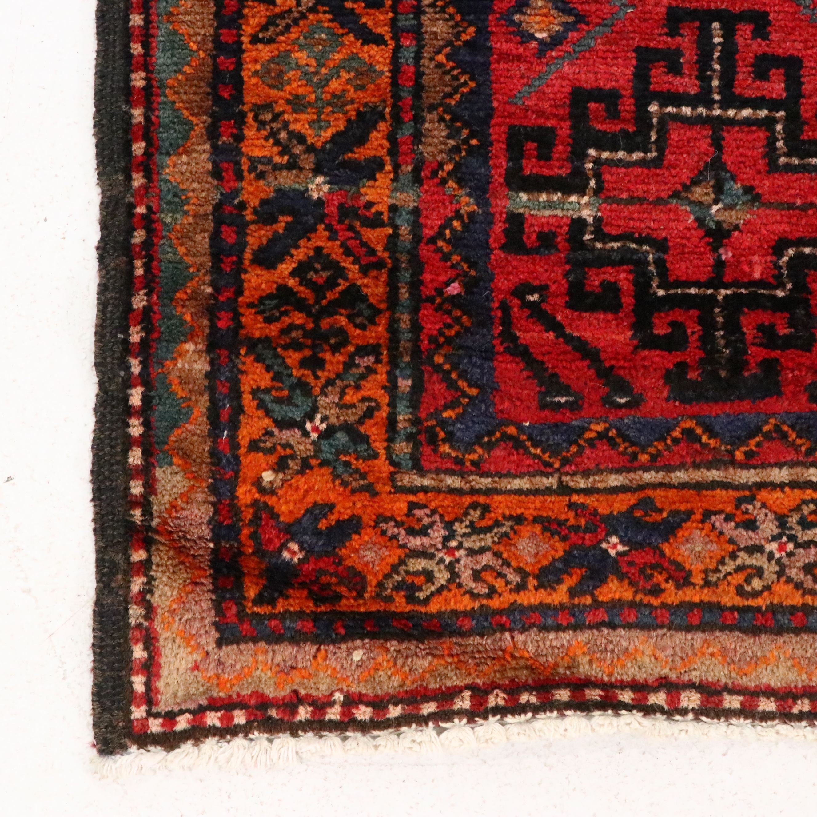 4'2 x 8' Hand-Knotted Persian Hamadan Area Rug