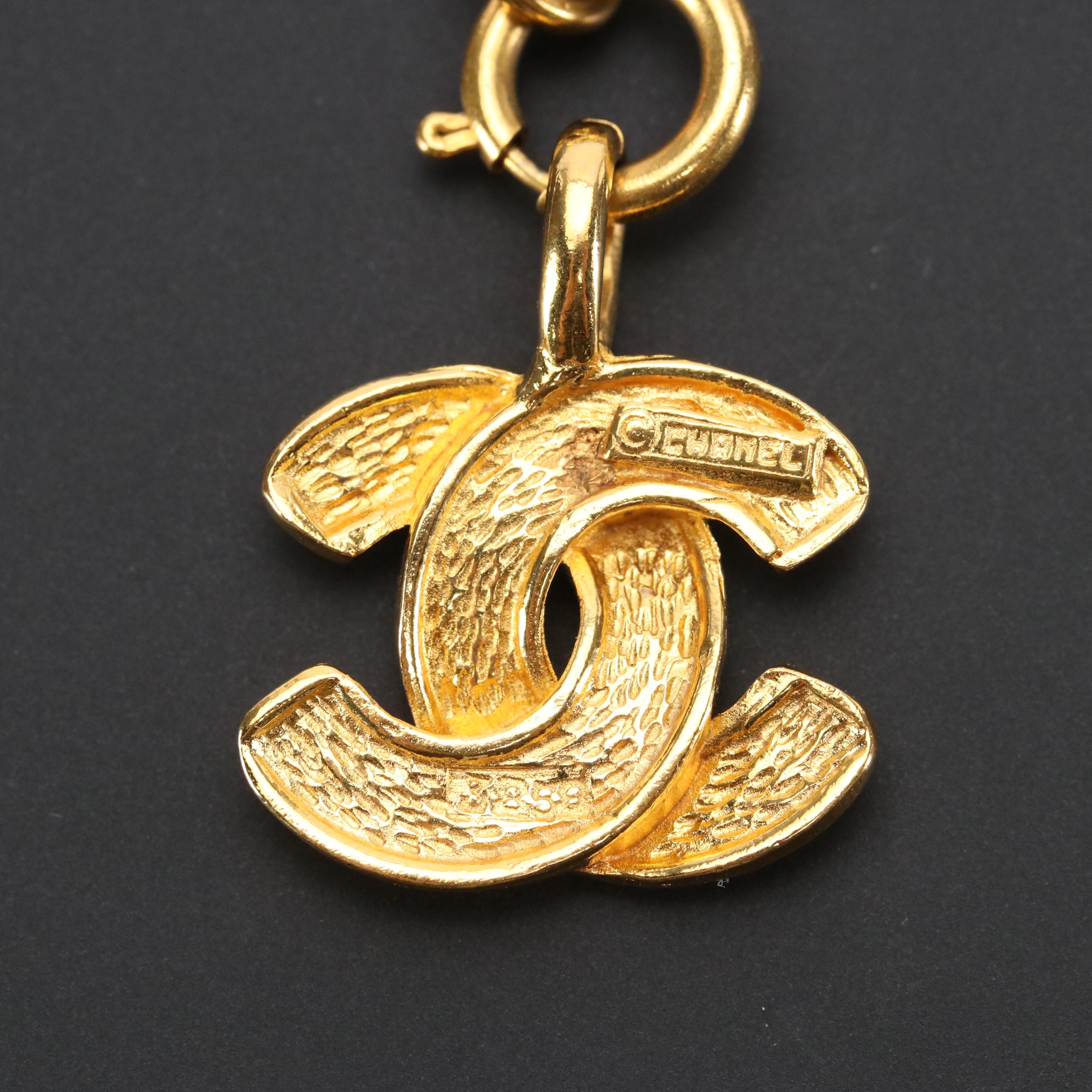 Chanel Quilted CC Pendant Necklace
