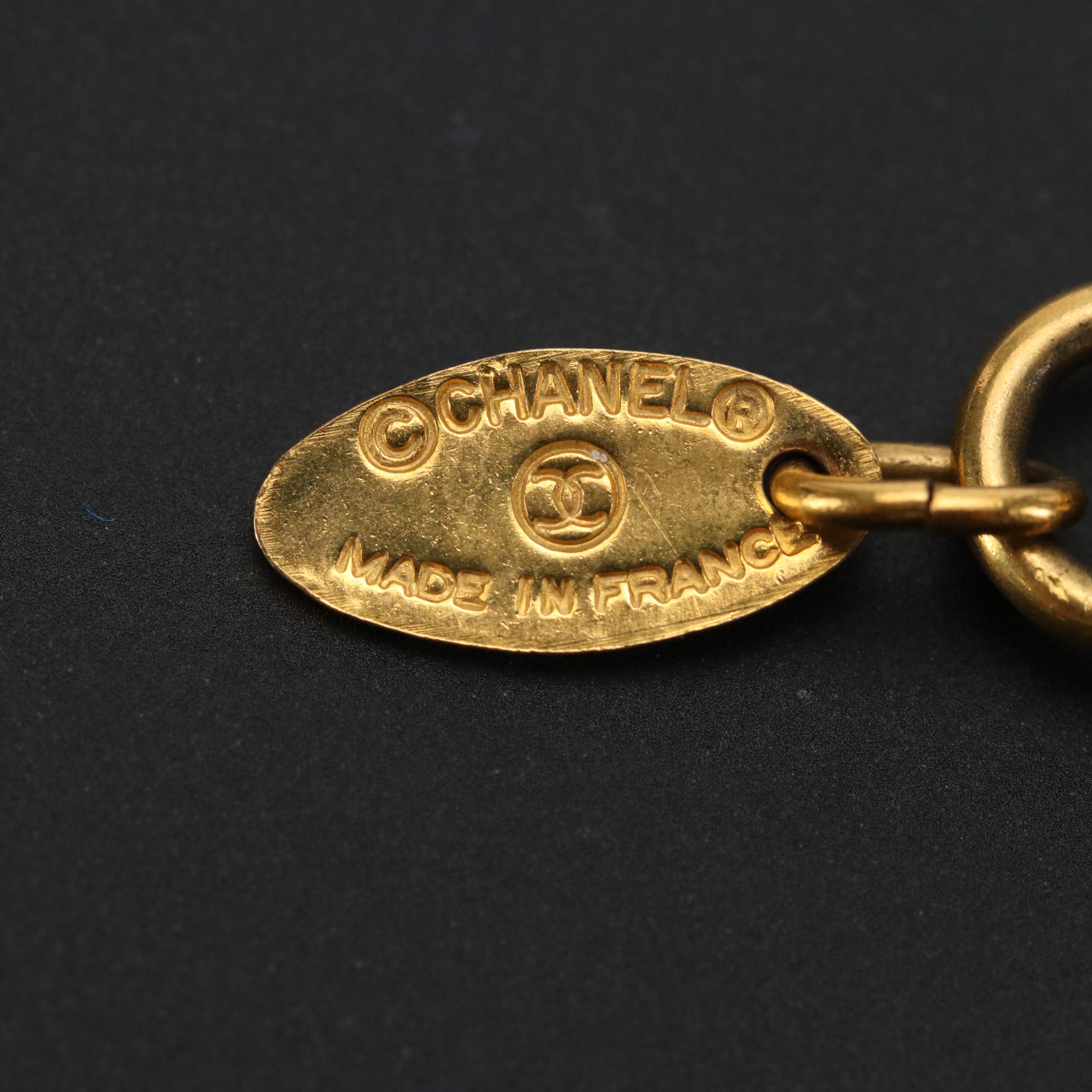 Chanel Quilted CC Pendant Necklace