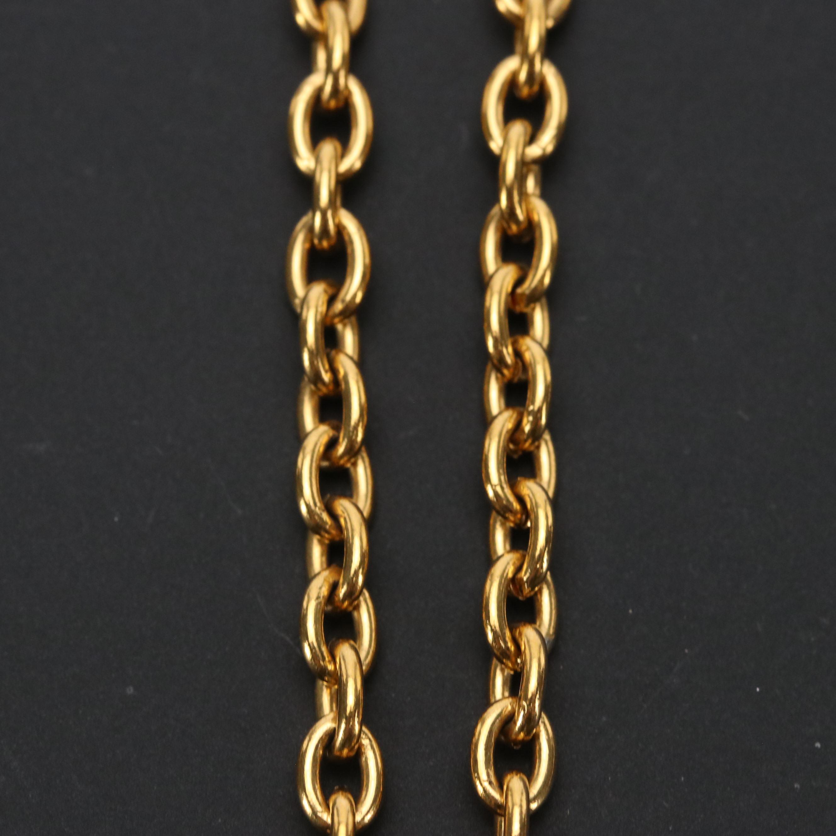 Chanel Quilted CC Pendant Necklace