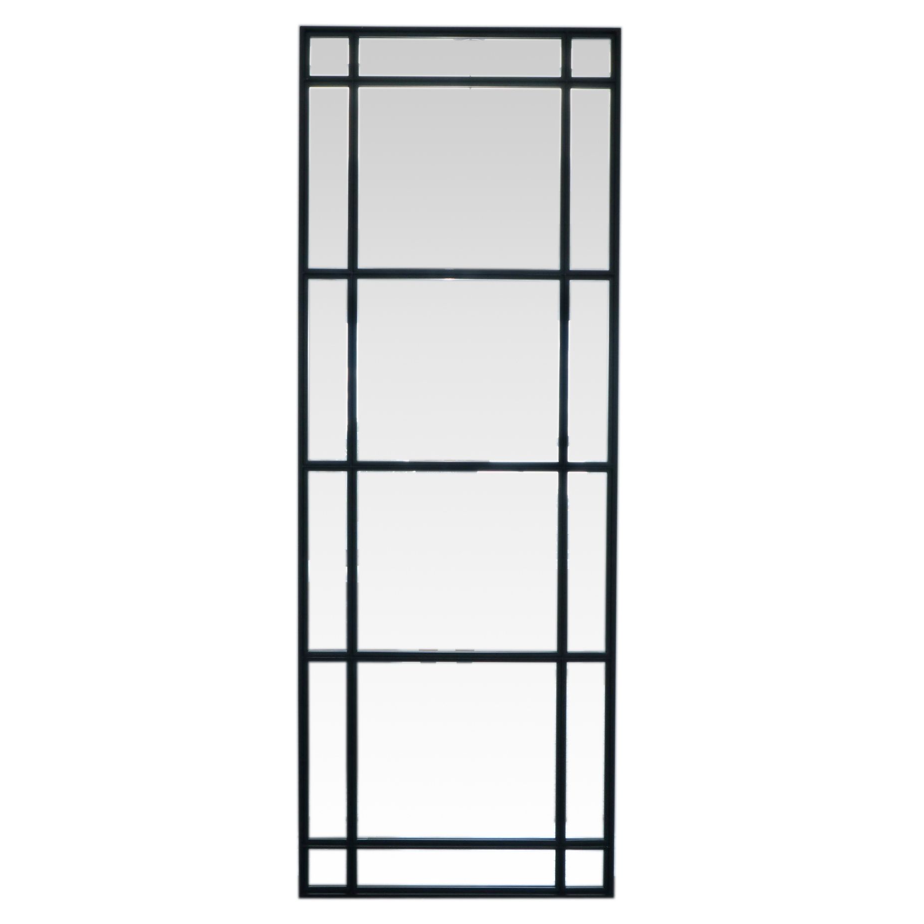 Uttermost "Atticus" Black Metal Leaning Wall Mirror