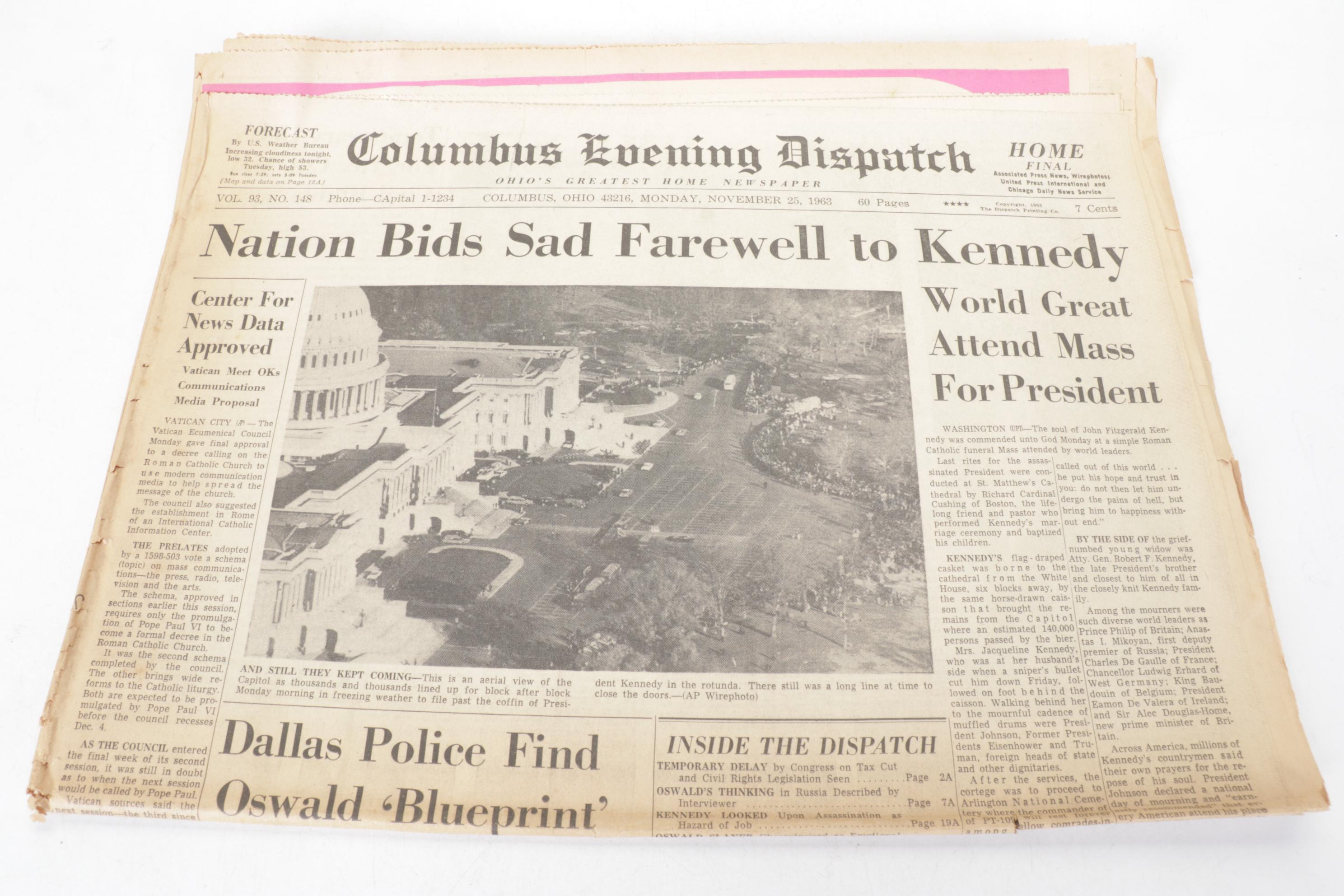 John F. Kennedy Books, Newspaper Collections & More