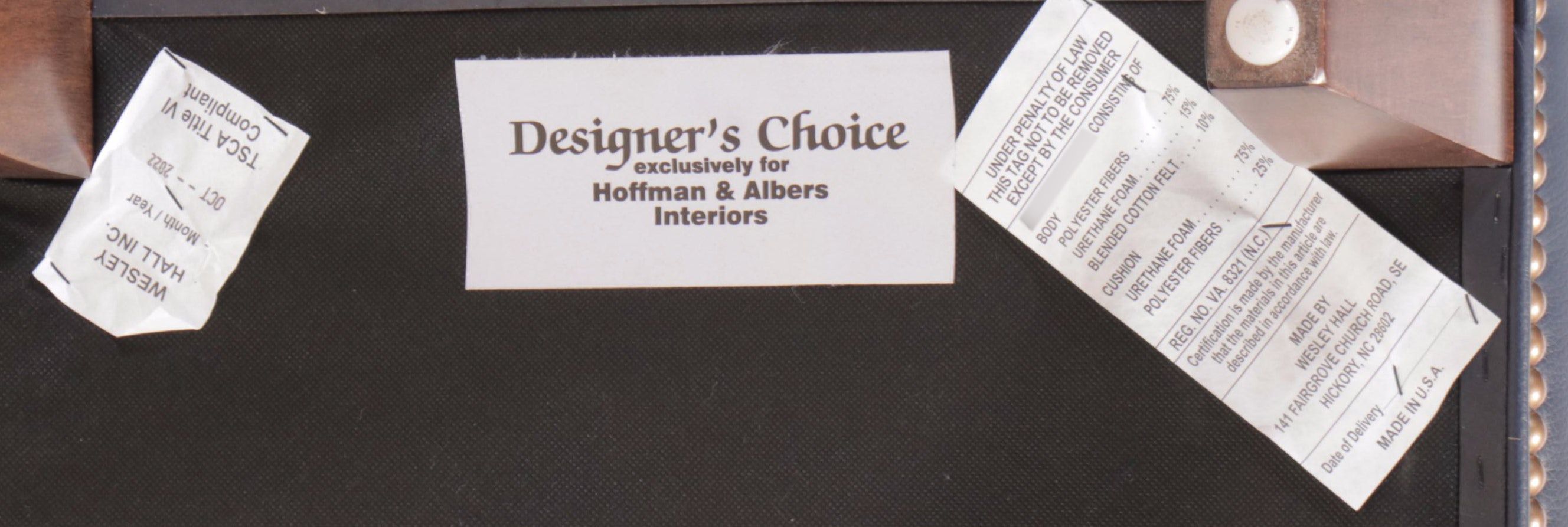 Designer's Choice Leather Upholstered Armchair and Ottoman with Nailhead Trim