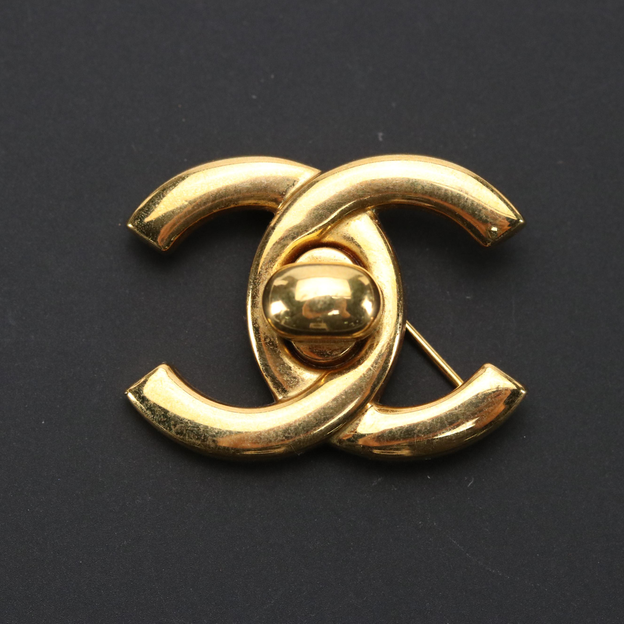 Chanel CC Turnlock Brooch Pin