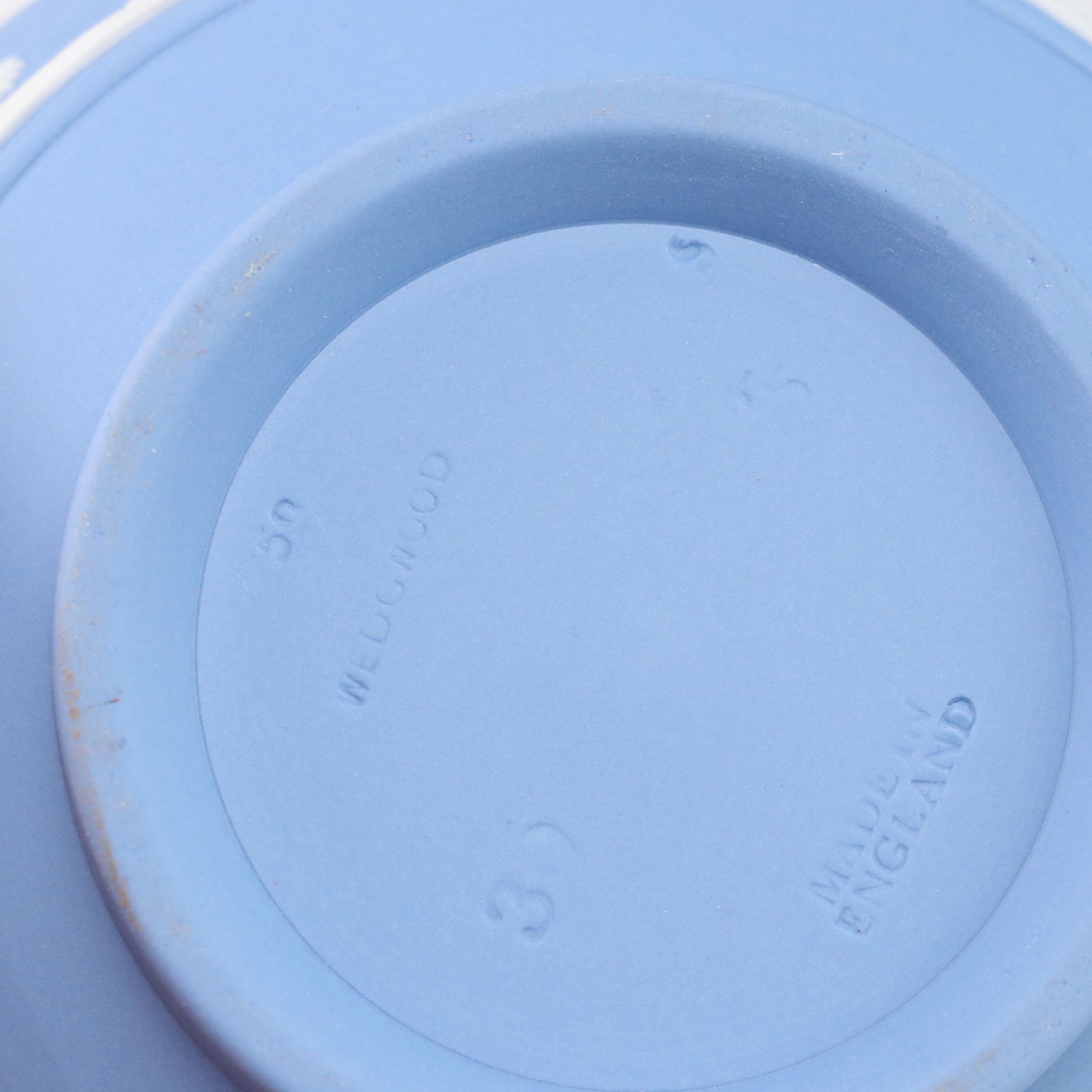 Wedgwood Blue Jasperware Teapot with Creamer, Sugar, Trinket Boxes and Vases