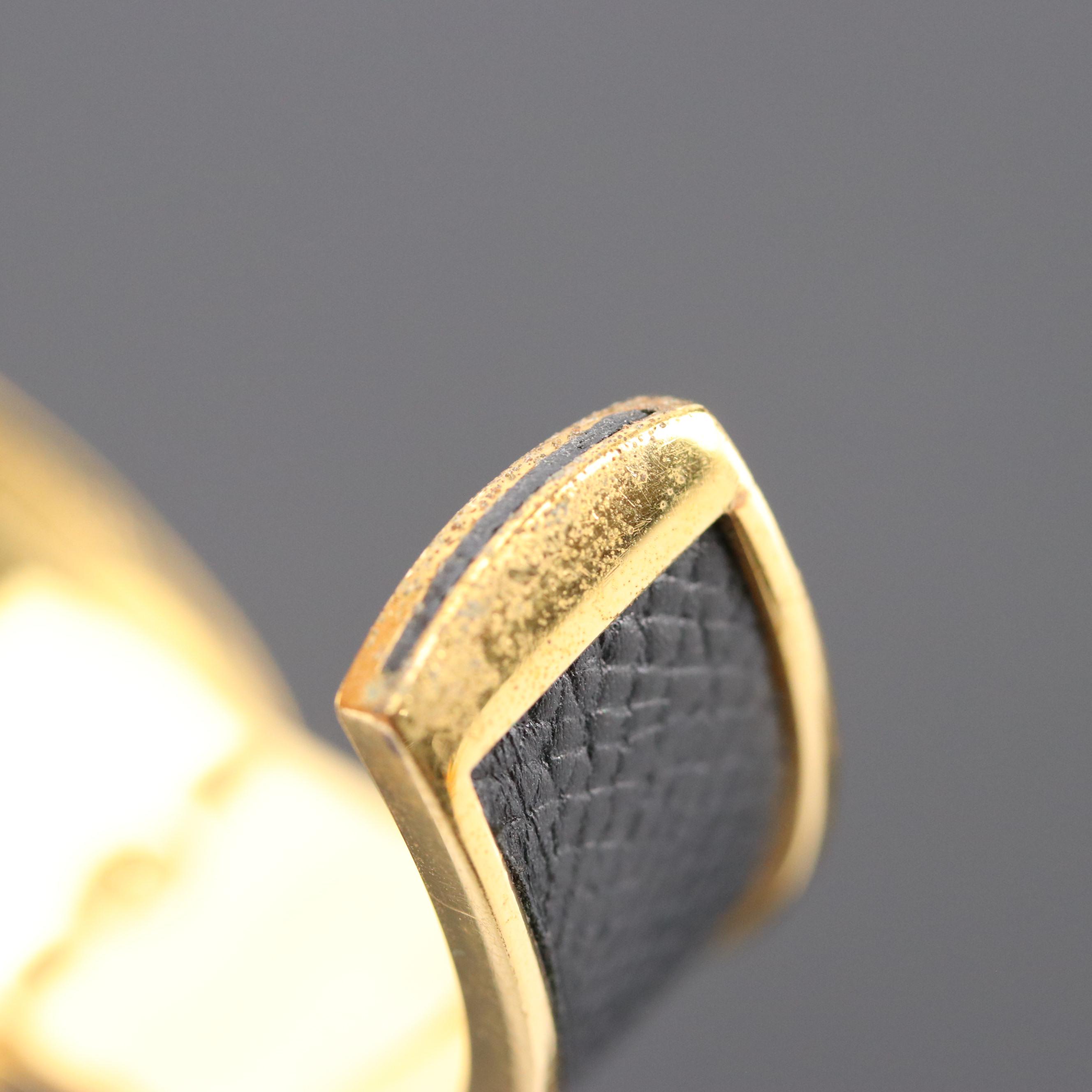 Hermès Chaîne d'Ancre Epsom Leather Cuff Bracelet