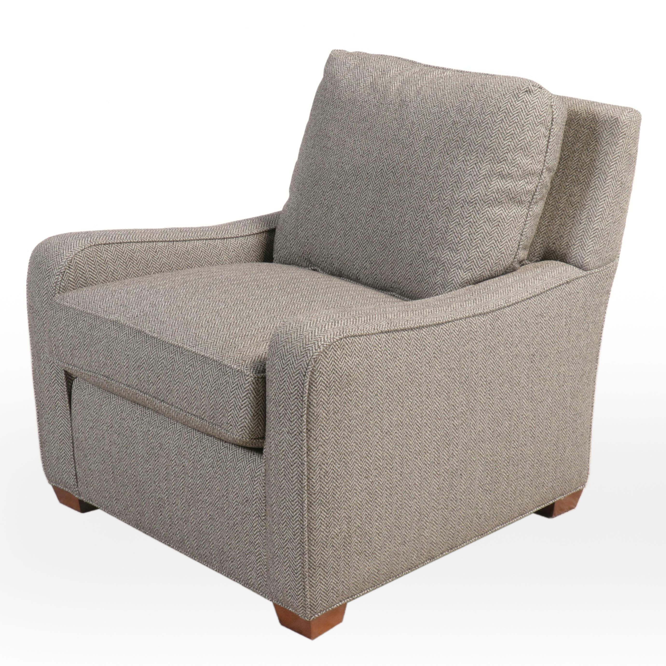 Hickory White Grey Upholstered Armchair