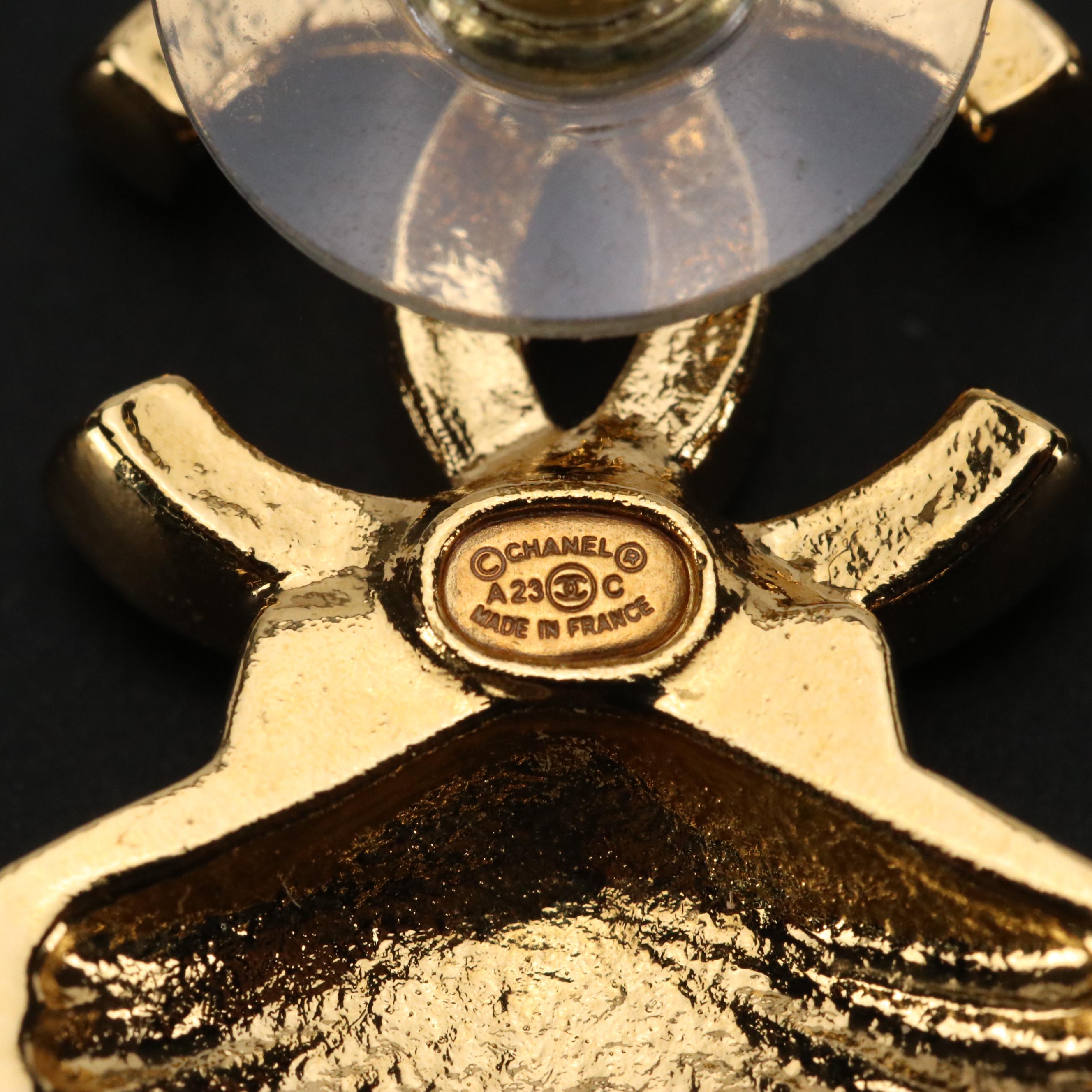 Chanel CC Pink/Iridescent Crystal Stud Earrings