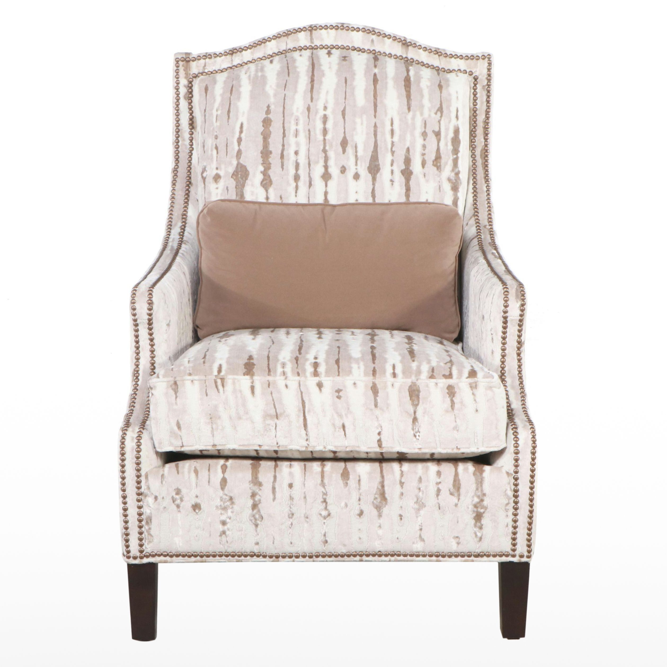 Fairfield Chair Co. Handcrafted Contemporary Armchair with Nailhead Trim