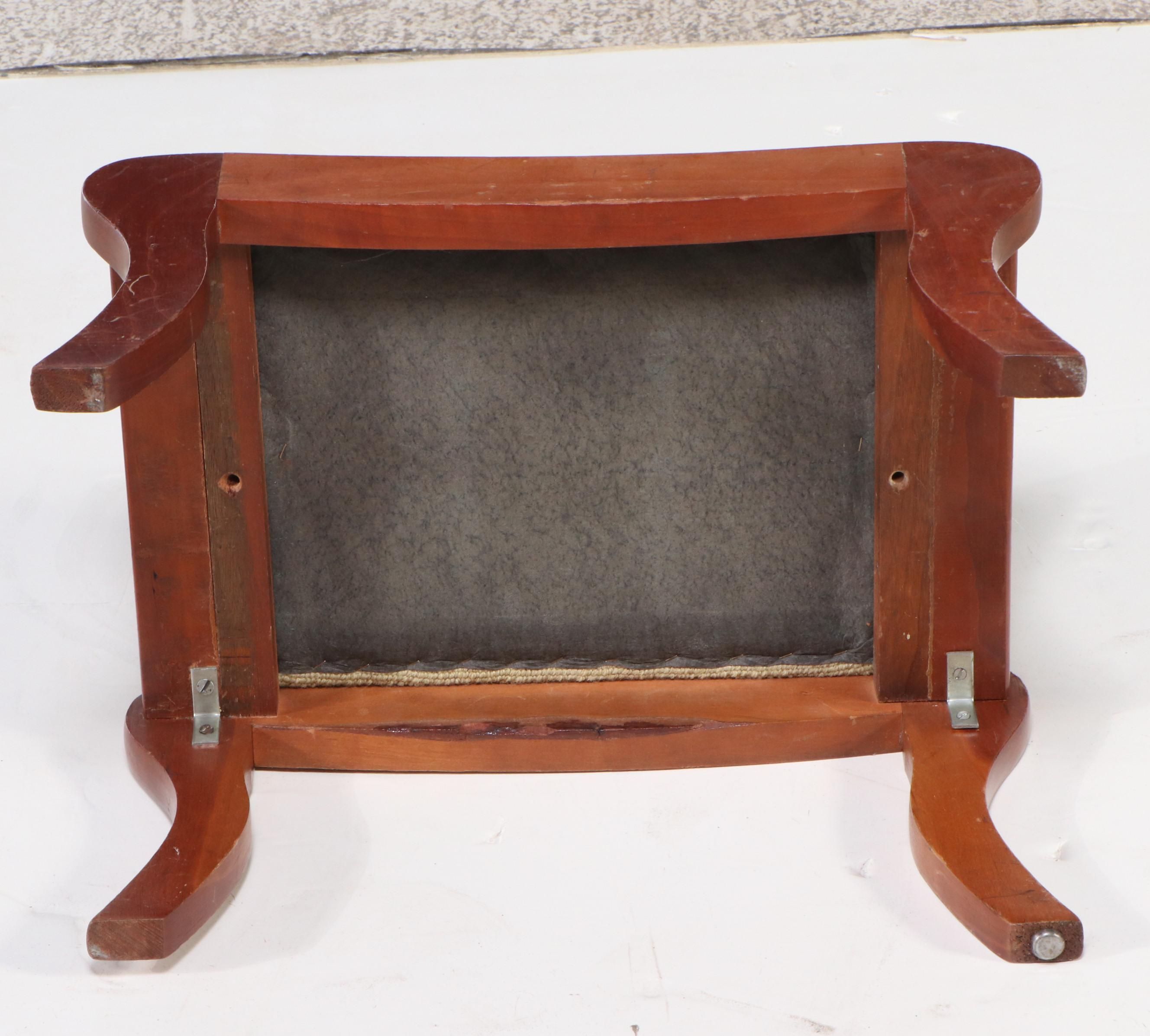 Victorian Style Needlepoint Covered Footstools and Accent Pillows