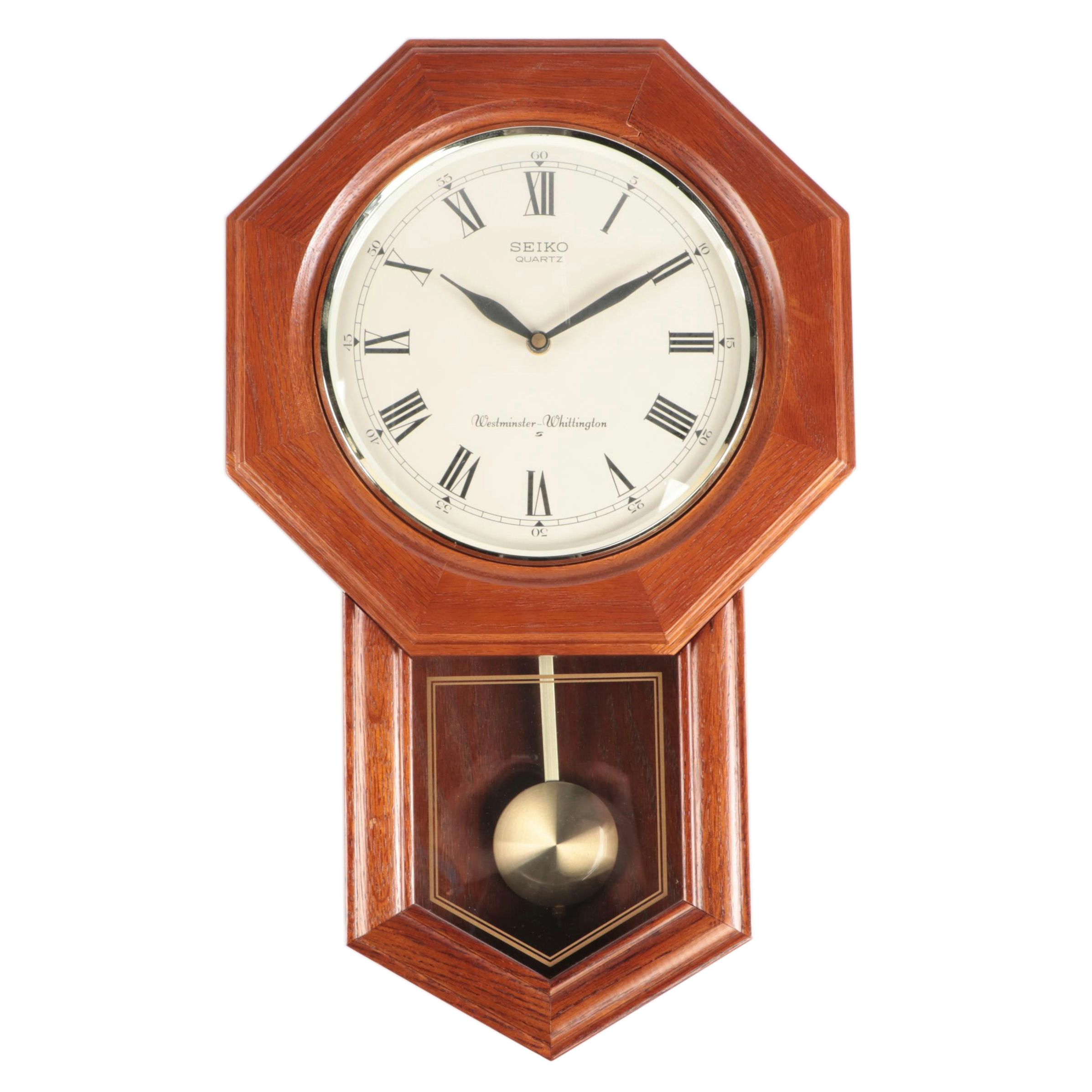 Seiko Wooden Octagon Wall Clock