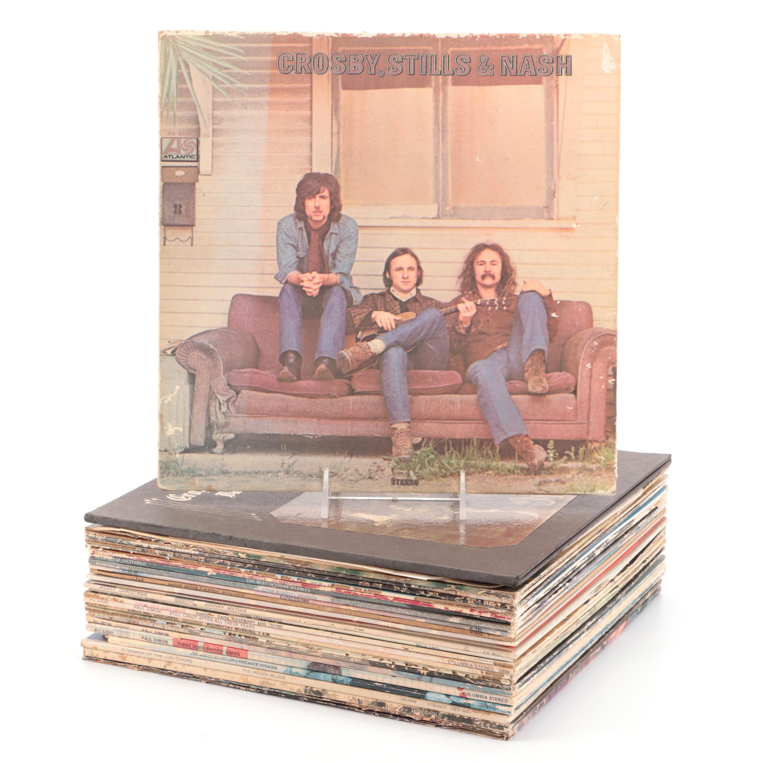 Gordon Lightfoot, Simon and Garfunkel, Moody Blues, and More Vinyl Record Albums