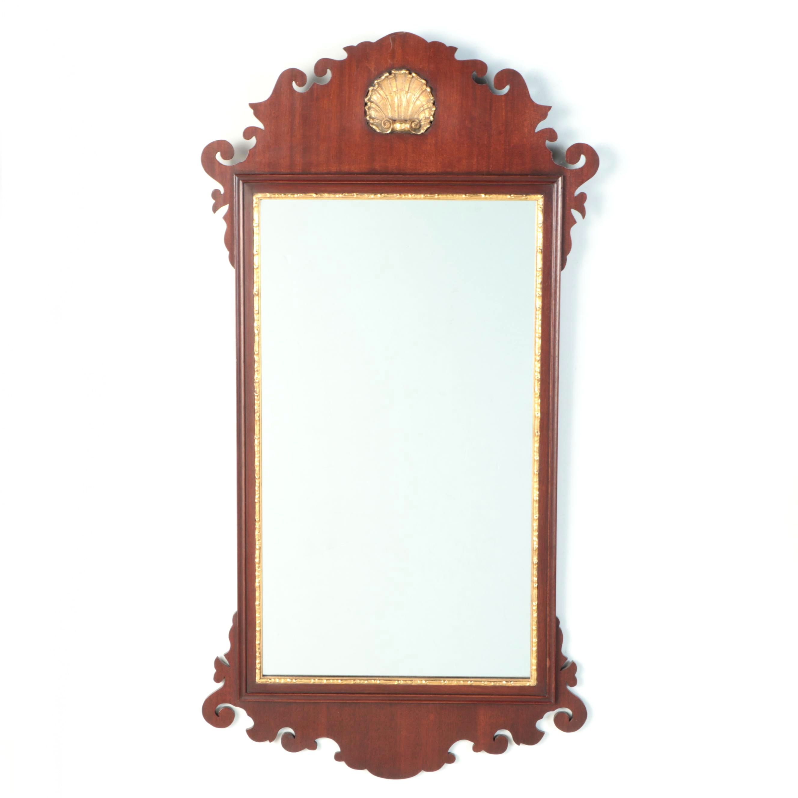 Decorative Arts, Inc. Georgian Style Parcel Gilt and Mahogany Wall Mirror