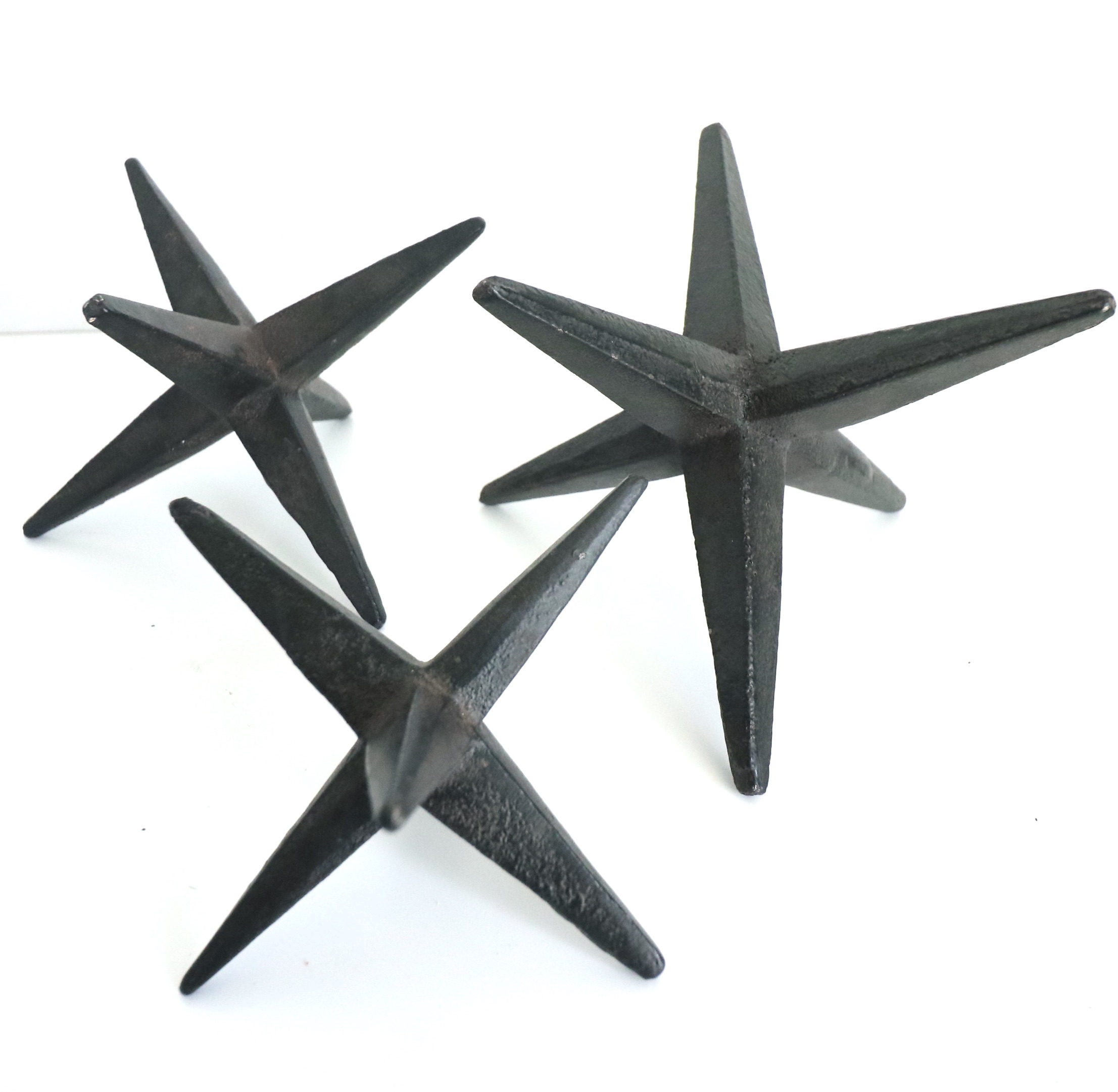 Recycled Glass Vases with Willow Branches, Iron Jacks and Compass Décor